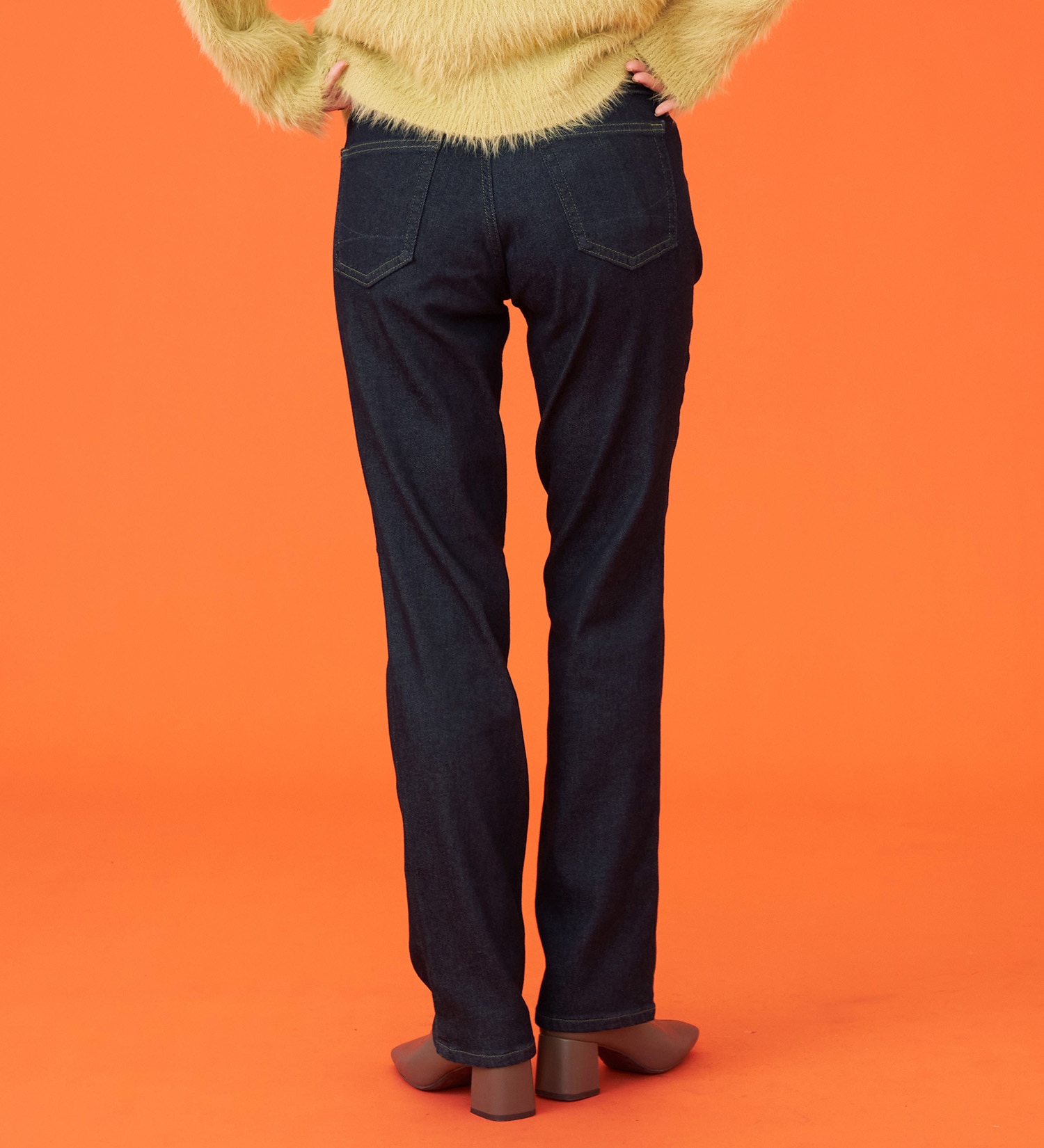 SOMETHING(サムシング)の【百貨店・直営店限定】SOMETHING hiver BODY FIRE 裏起毛 ストレートデニムパンツ【暖】|パンツ/パンツ/レディース|インディゴブルー