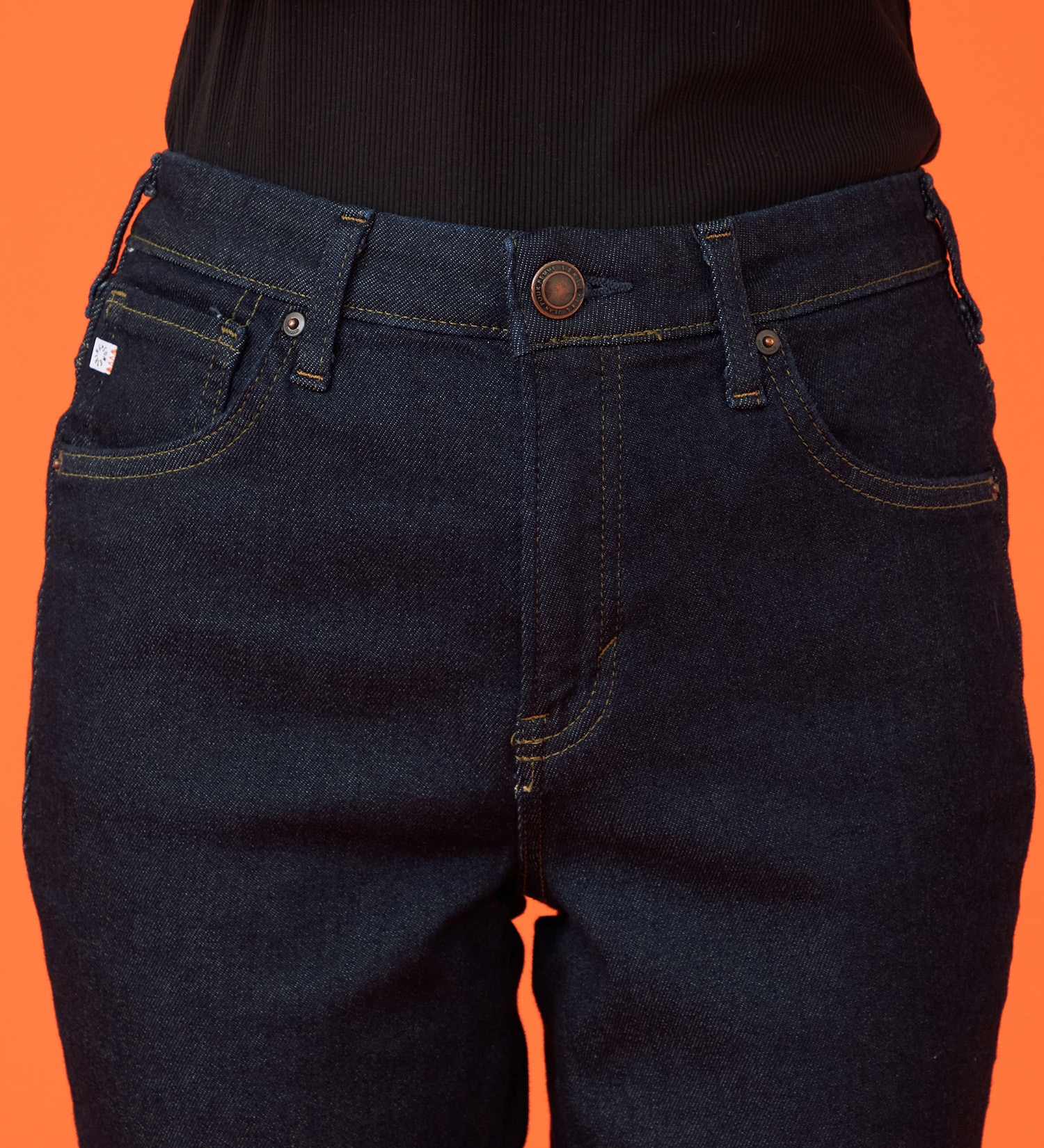 SOMETHING(サムシング)の【百貨店・直営店限定】SOMETHING hiver BODY FIRE 裏起毛 ストレートデニムパンツ【暖】|パンツ/パンツ/レディース|インディゴブルー