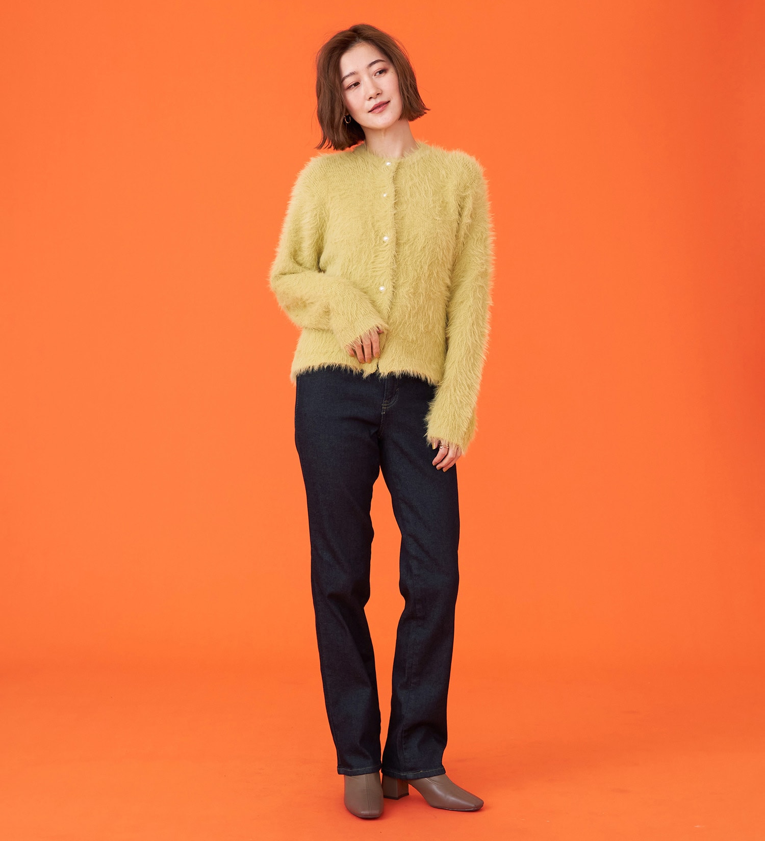 SOMETHING(サムシング)の【百貨店・直営店限定】SOMETHING hiver BODY FIRE 裏起毛 ストレートデニムパンツ【暖】|パンツ/パンツ/レディース|インディゴブルー