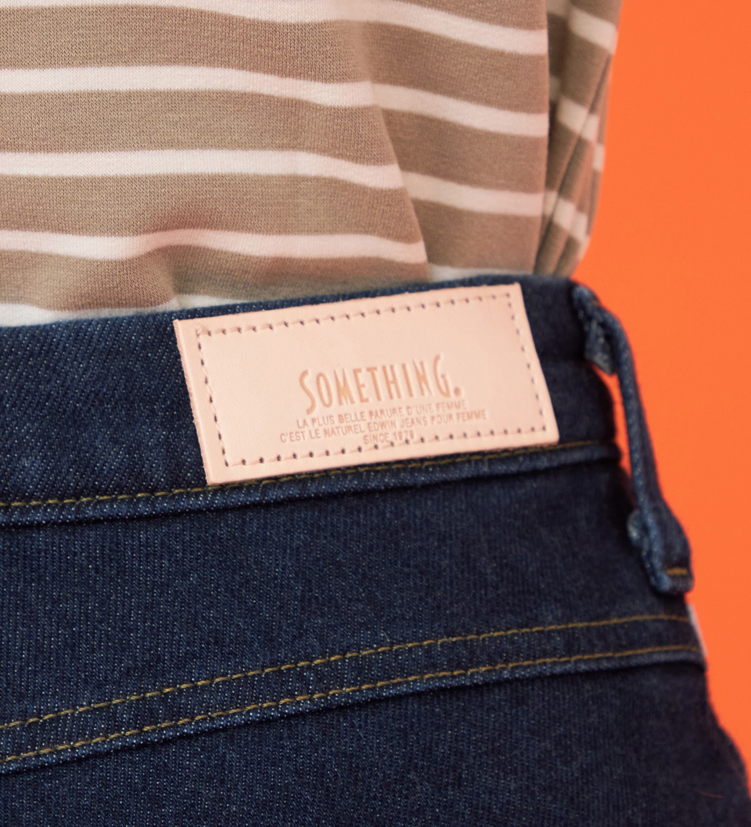 SOMETHING(サムシング)の【百貨店・直営店限定】SOMETHING hiver BODY FIRE 裏起毛 ストレートデニムパンツ【暖】|パンツ/パンツ/レディース|濃色ブルー
