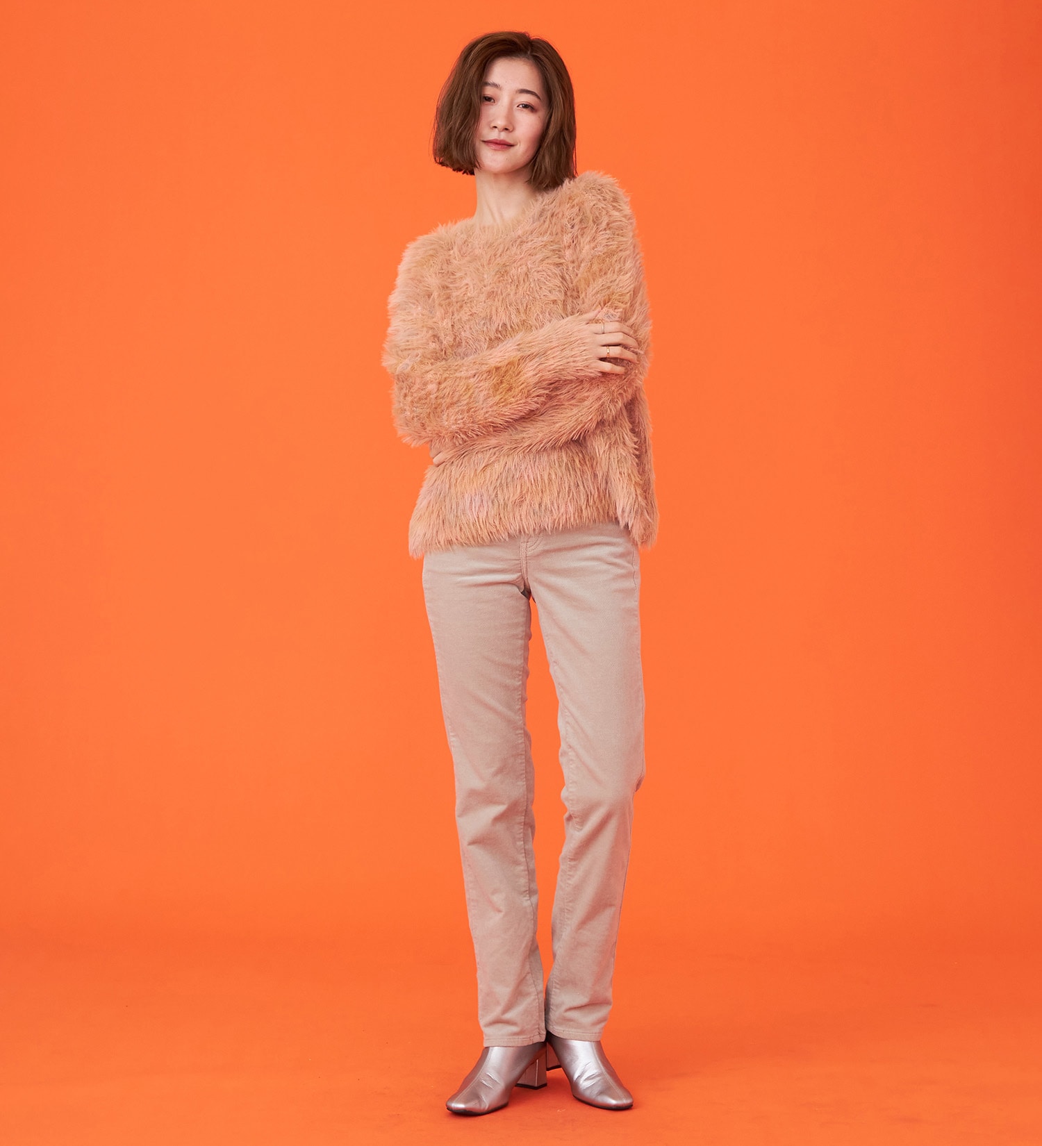 SOMETHING(サムシング)の【百貨店・直営店限定】SOMETHING hiver ストレートパンツ【暖】【冬用】|パンツ/パンツ/レディース|アイボリー