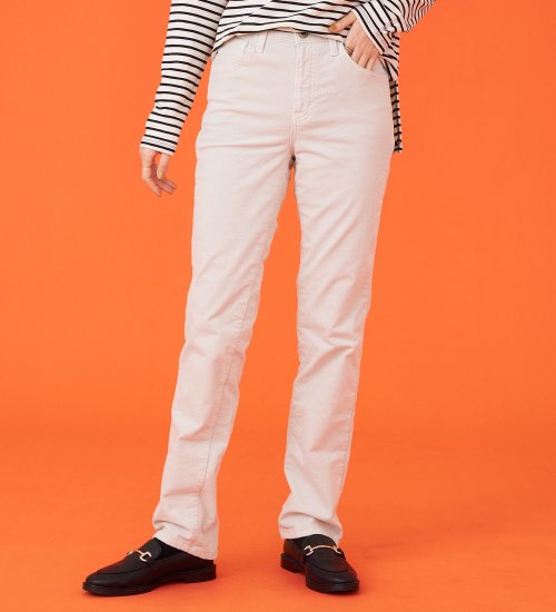 【百貨店・直営店限定】SOMETHING hiver BODY FIRE 裏起毛 コーデュロイ ストレートデニムパンツ【暖】