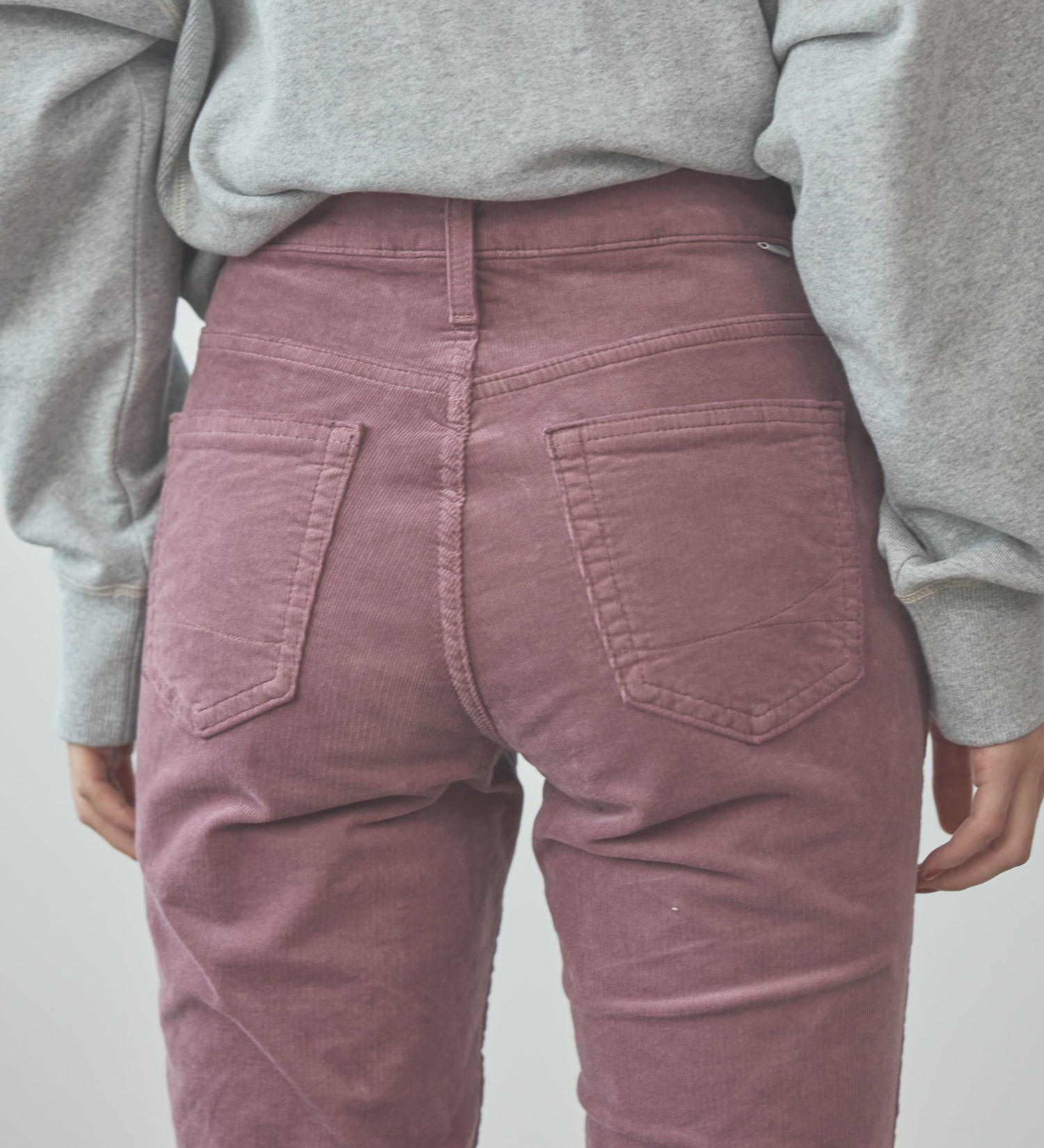 SOMETHING(サムシング)の【百貨店・直営店限定】SOMETHING hiver BODY FIRE 裏起毛 コーデュロイ ストレートデニムパンツ【暖】|パンツ/パンツ/レディース|ピンク