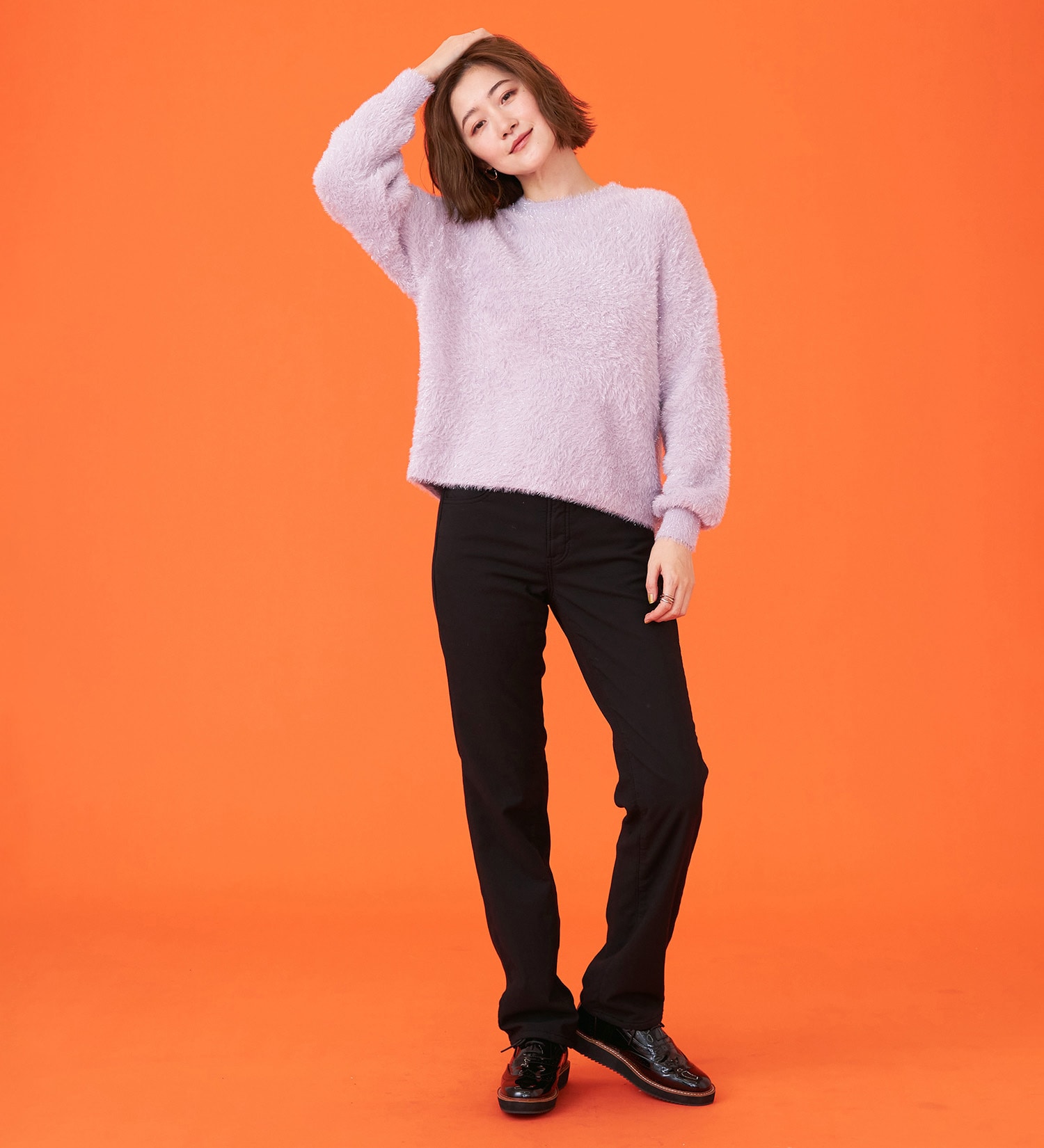 SOMETHING(サムシング)の【百貨店・直営店限定】SOMETHING hiver BODY FIRE 裏別珍 ストレートパンツ【暖】|パンツ/パンツ/レディース|ブラック