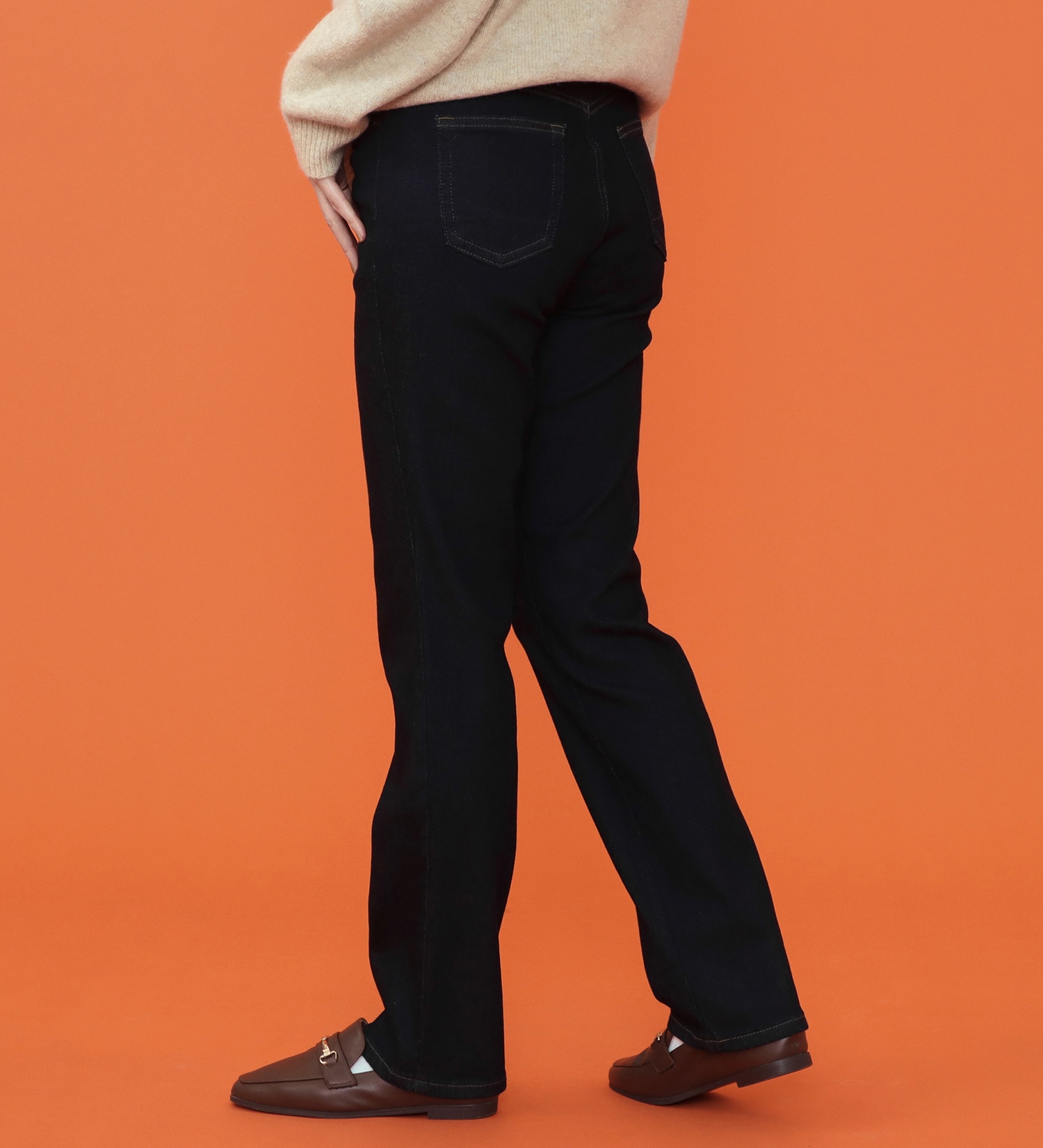 SOMETHING(サムシング)の【百貨店・直営店限定】SOMETHING hiverストレートデニムパンツ【暖】|パンツ/デニム/ジーンズパンツ/レディース|インディゴブルー