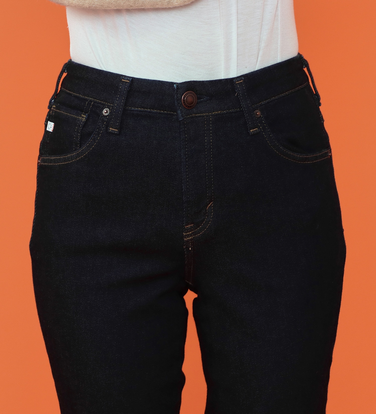 SOMETHING(サムシング)の【百貨店・直営店限定】SOMETHING hiverストレートデニムパンツ【暖】|パンツ/デニム/ジーンズパンツ/レディース|インディゴブルー