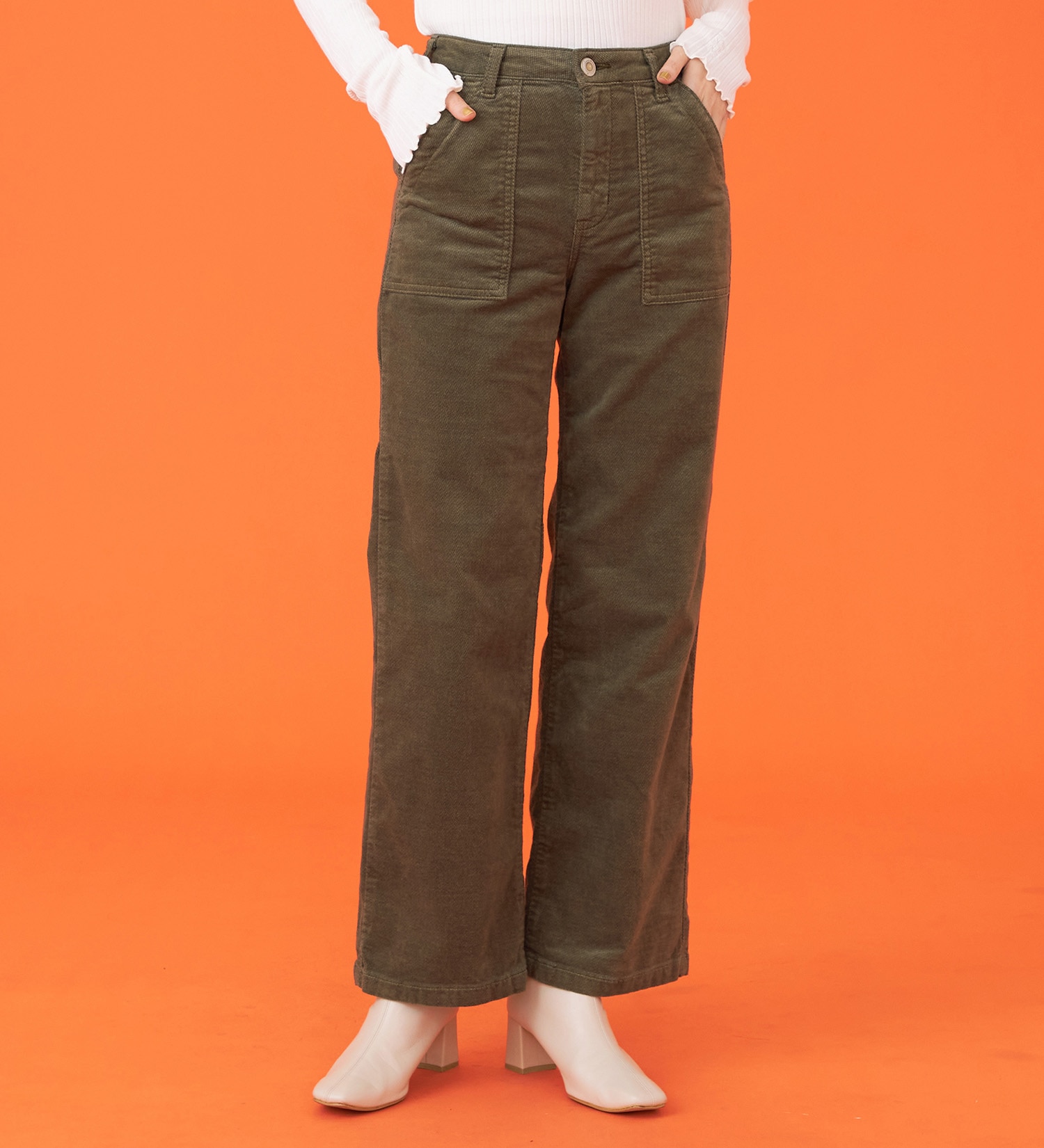 SOMETHING(サムシング)の【百貨店・直営店限定】SOMETHING hiver ベイカーワイドパンツ【暖】【冬用】|パンツ/デニム/ジーンズパンツ/レディース|ブラウン