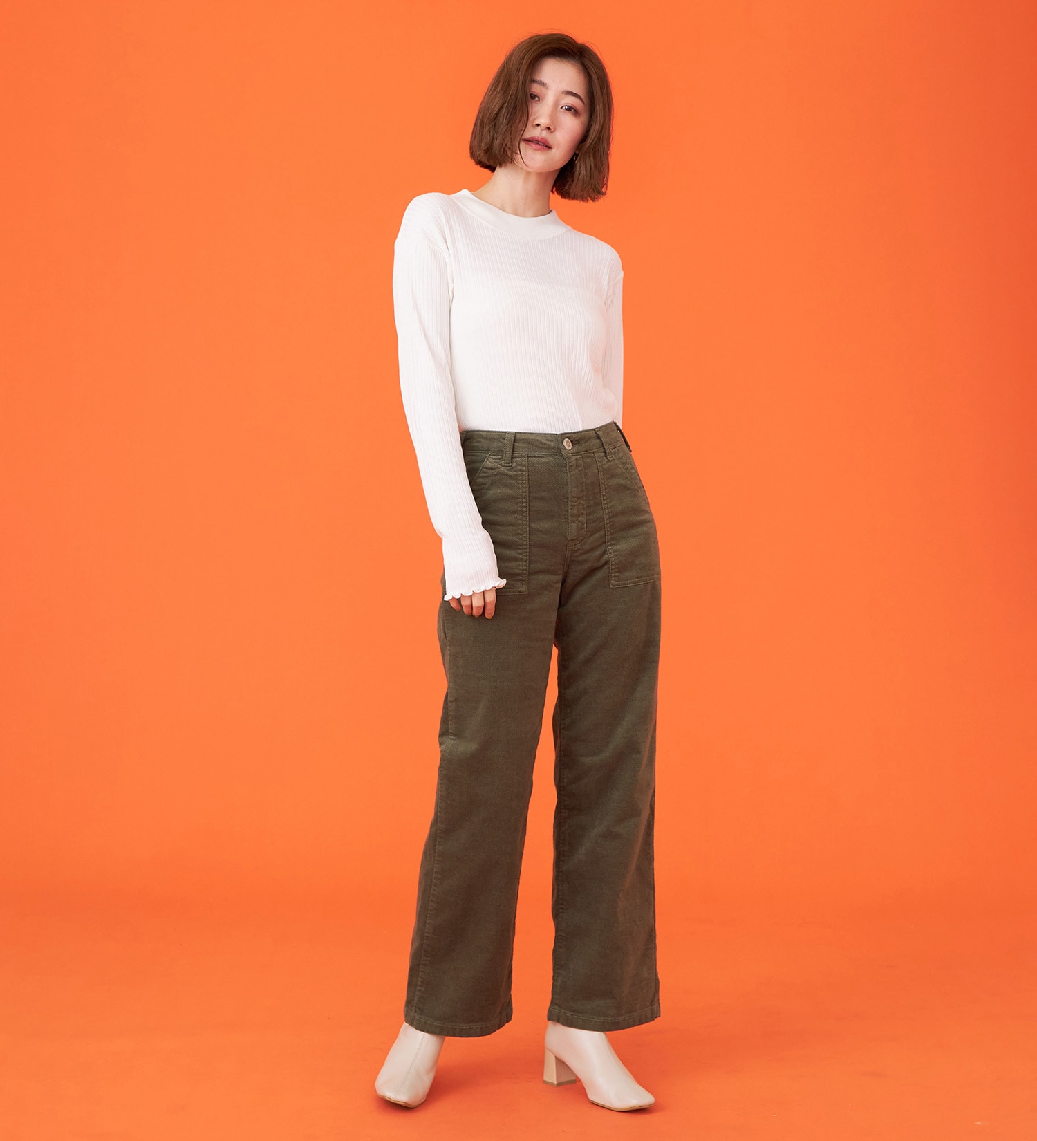 SOMETHING(サムシング)の【百貨店・直営店限定】SOMETHING hiver ベイカーワイドパンツ【暖】【冬用】|パンツ/デニム/ジーンズパンツ/レディース|ブラウン