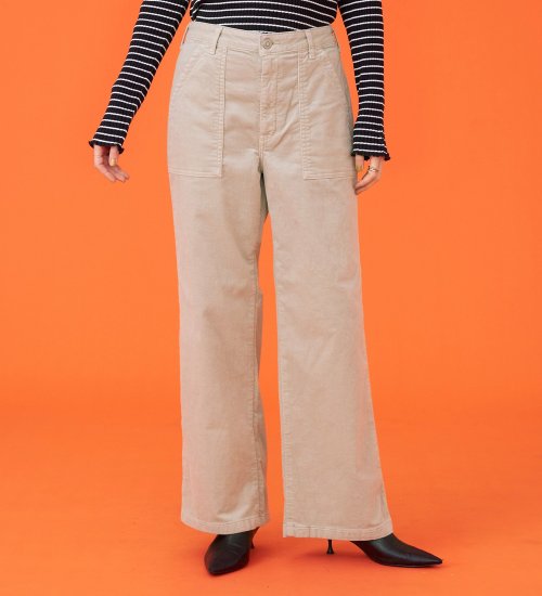 SOMETHING(サムシング)の【百貨店・直営店限定】SOMETHING hiver ベイカーワイドパンツ【暖】【冬用】|パンツ/デニム/ジーンズパンツ/レディース|アイボリー