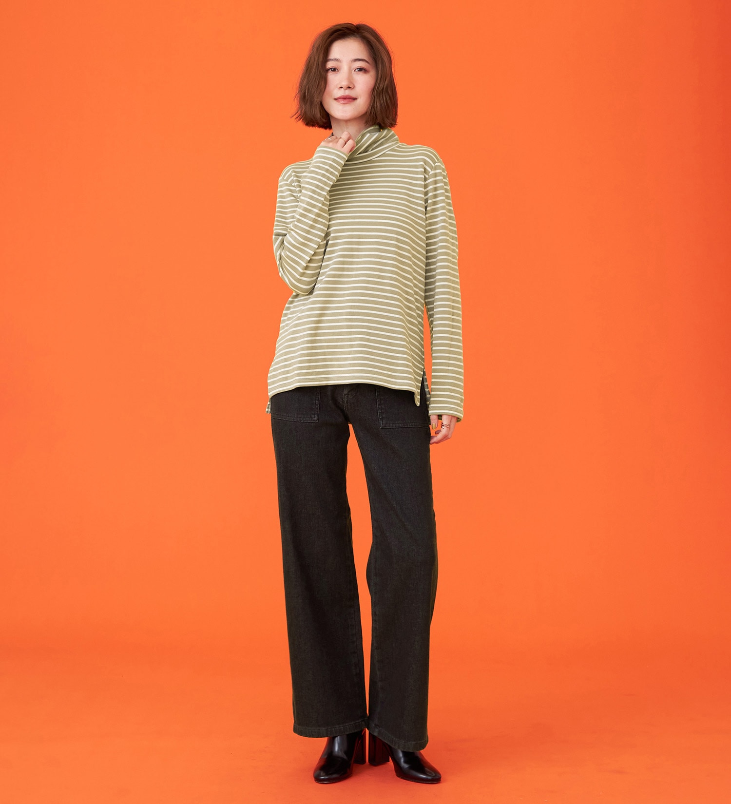 SOMETHING(サムシング)の【百貨店・直営店限定】SOMETHING hiver ベイカーワイドデニムパンツ【裏起毛】【暖】【冬用】|パンツ/パンツ/レディース|ブラックデニム