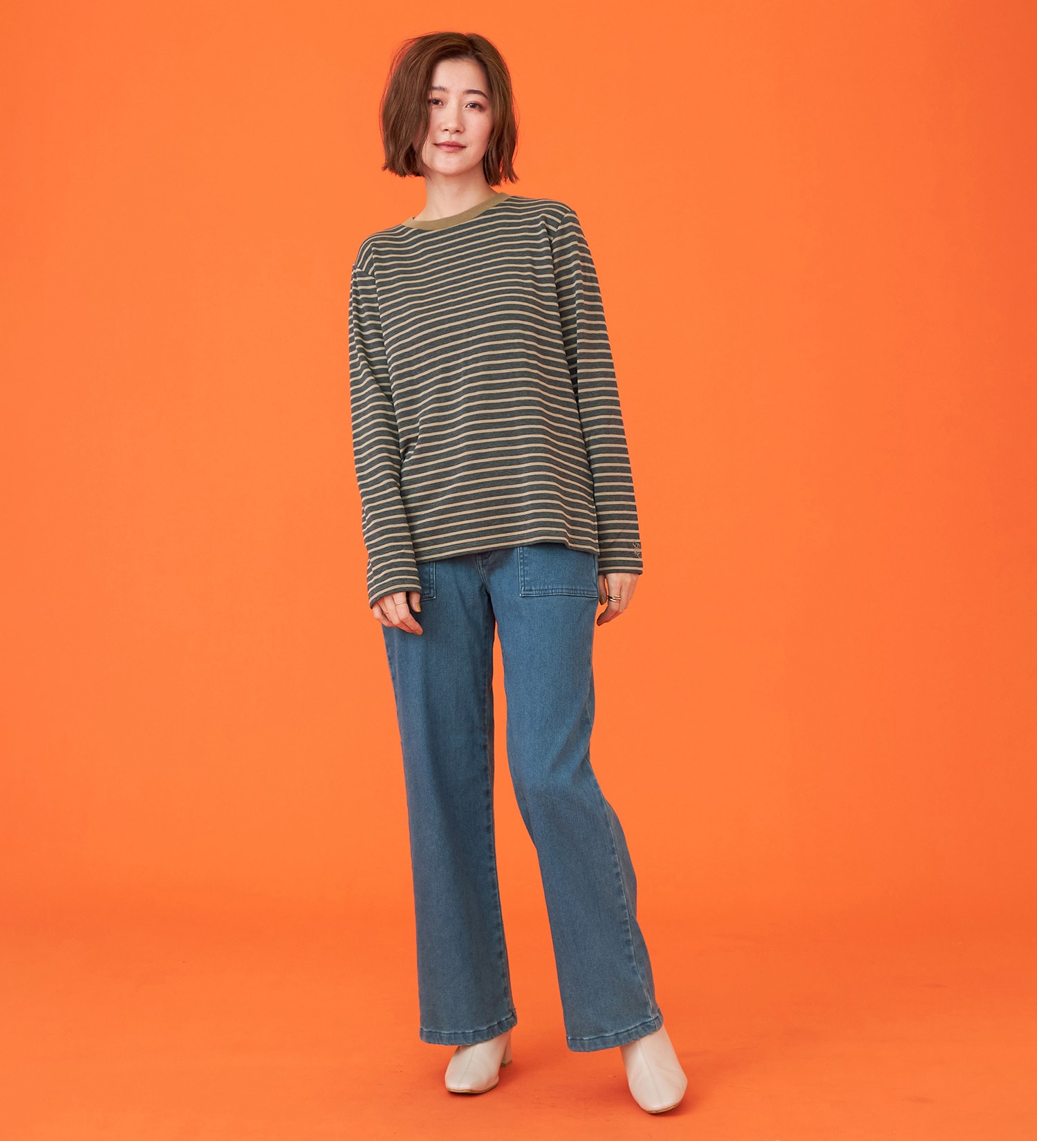 SOMETHING(サムシング)の【試着対象】【百貨店・直営店限定】SOMETHING hiver ベイカーワイドデニムパンツ【裏起毛】【暖】【冬用】|パンツ/デニム/ジーンズパンツ/レディース|ブルー系その他