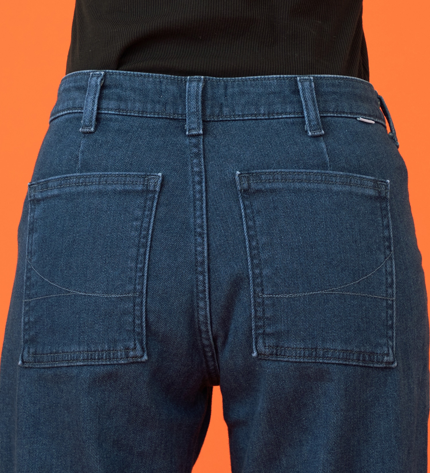 SOMETHING(サムシング)の【百貨店・直営店限定】SOMETHING hiver ベイカーワイドデニムパンツ【裏起毛】【暖】【冬用】|パンツ/パンツ/レディース|濃色ブルー