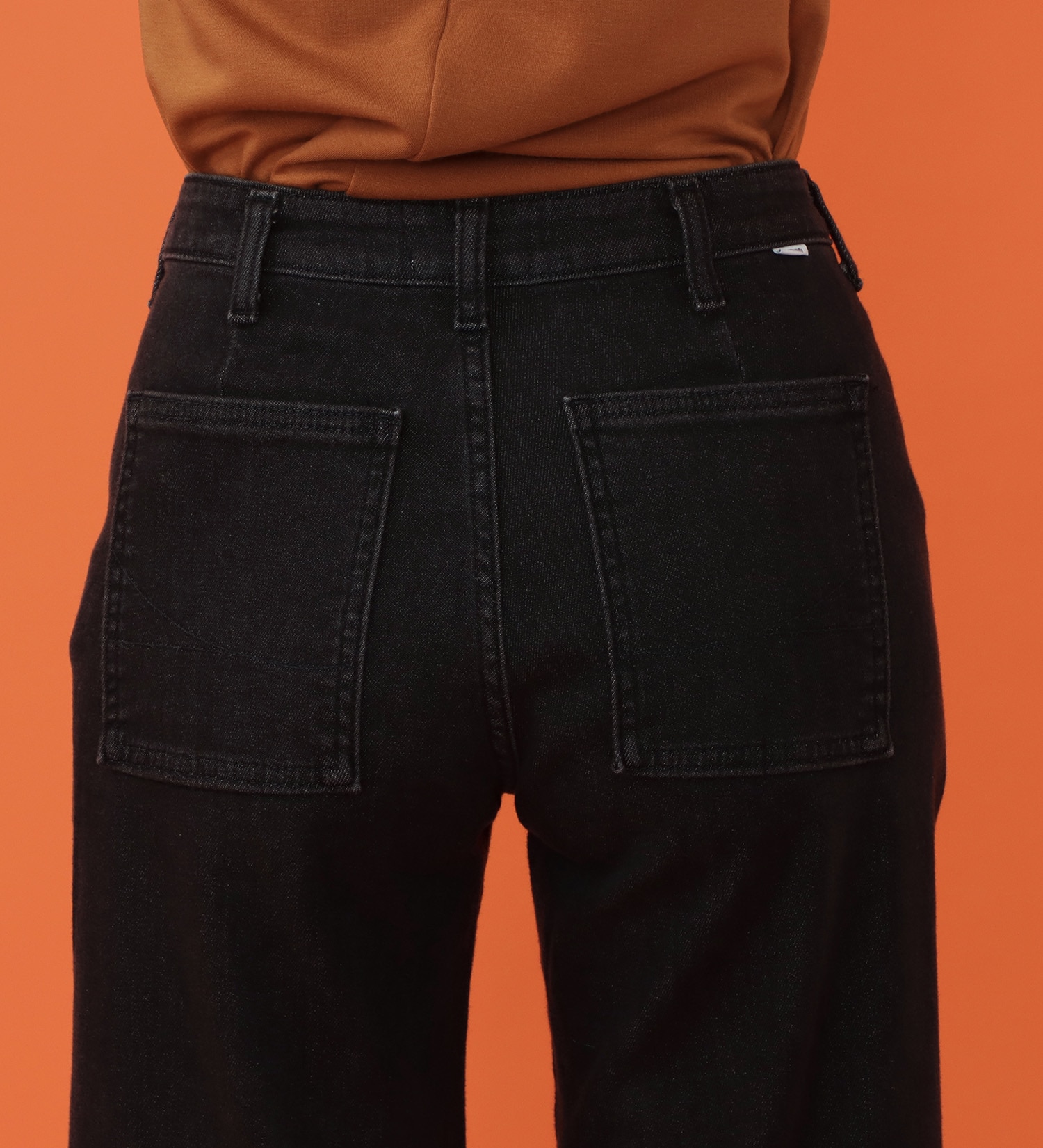 SOMETHING(サムシング)の【百貨店・直営店限定】SOMETHING hiverワイドデニムパンツ【暖】|パンツ/デニム/ジーンズパンツ/レディース|ブラックデニム