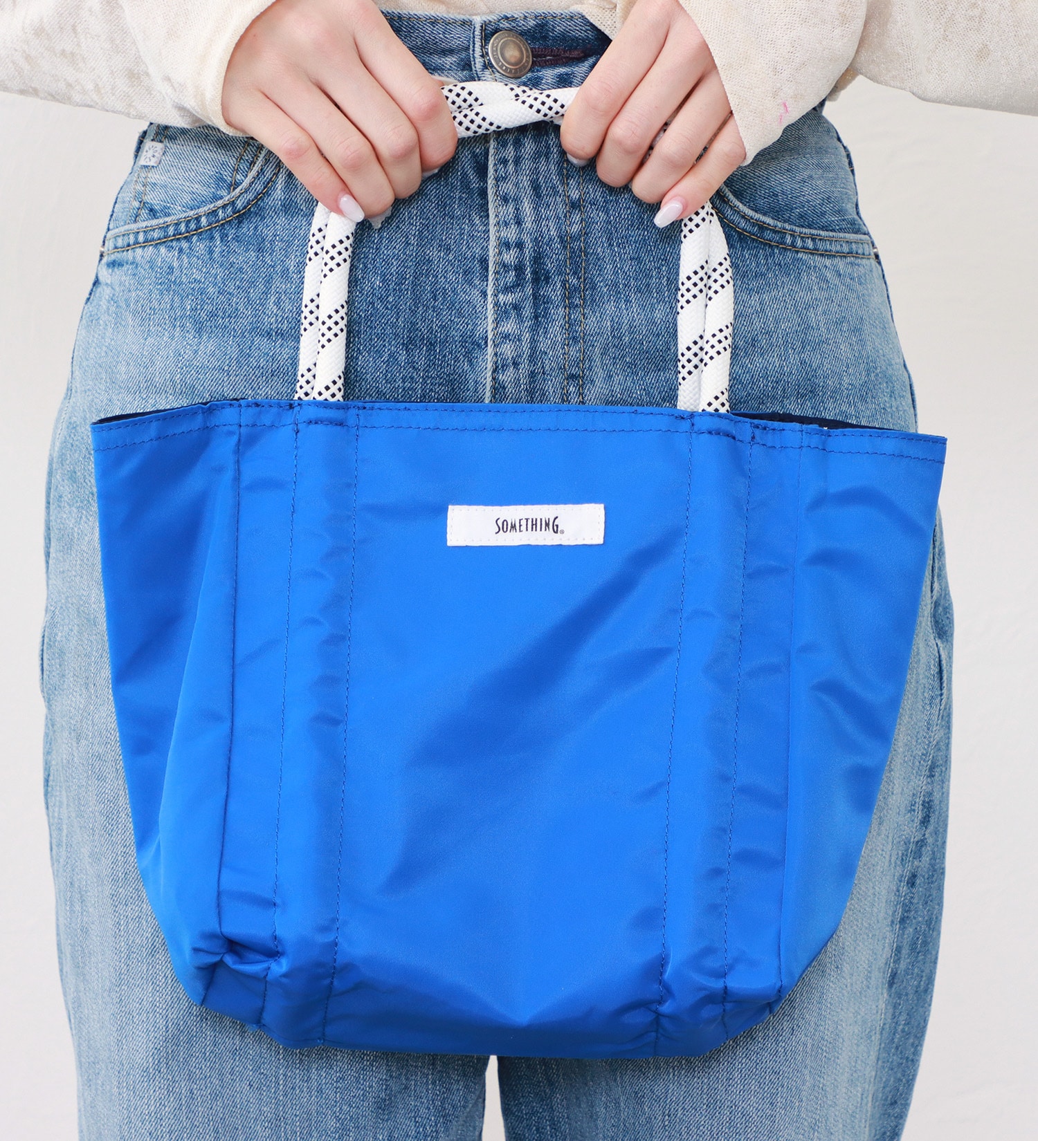 SOMETHING(サムシング)のSOMETHING リバーシブルトートバッグ|バッグ/トートバッグ/レディース|ネイビー