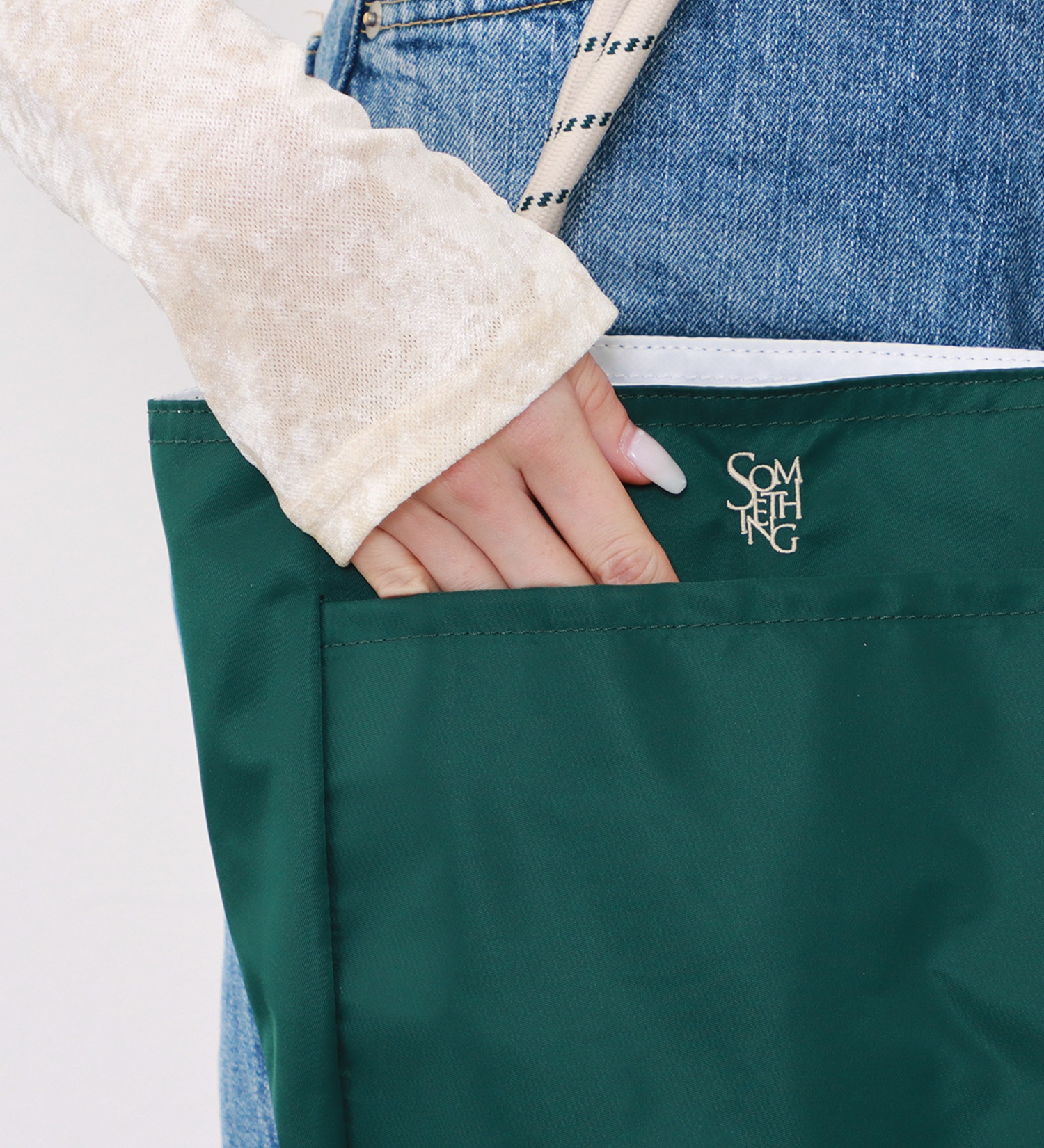 SOMETHING(サムシング)のSOMETHING リバーシブルトートバッグ|バッグ/トートバッグ/レディース|グリーン