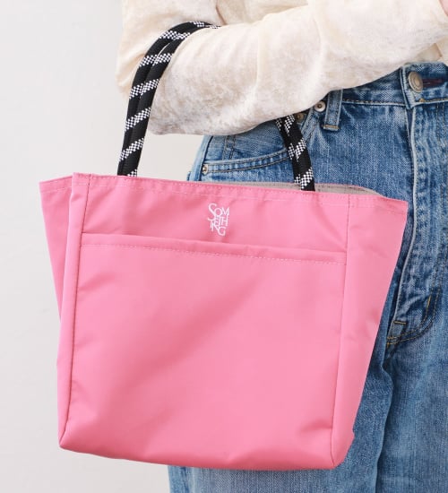 SOMETHING(サムシング)のSOMETHING リバーシブルトートバッグ|バッグ/トートバッグ/レディース|ピンク
