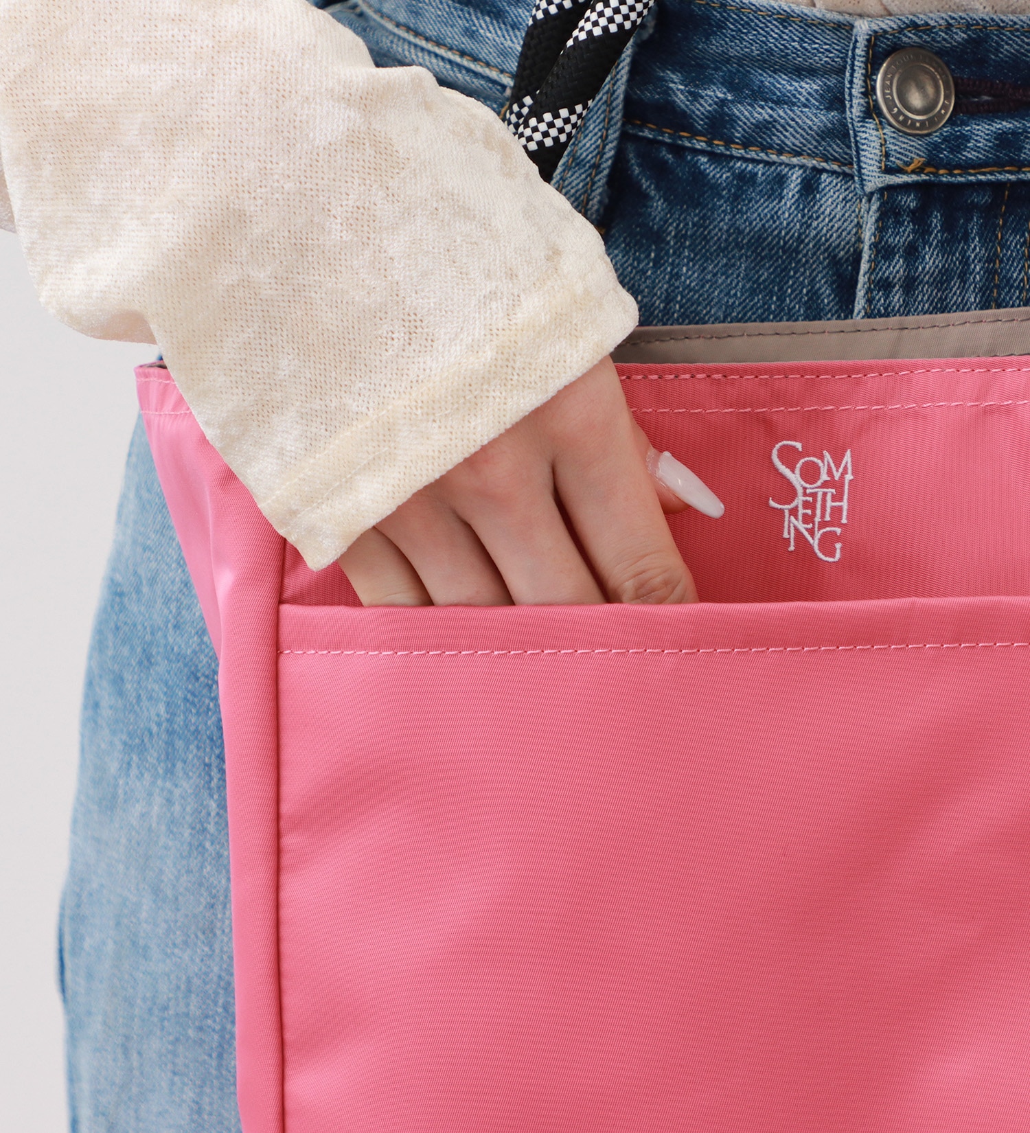 SOMETHING(サムシング)のSOMETHING リバーシブルトートバッグ|バッグ/トートバッグ/レディース|ピンク