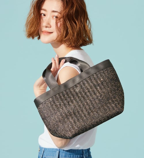 SOMETHING(サムシング)のSOMETHING SUMMER BOATトートバッグ|バッグ/トートバッグ/レディース|ブラック