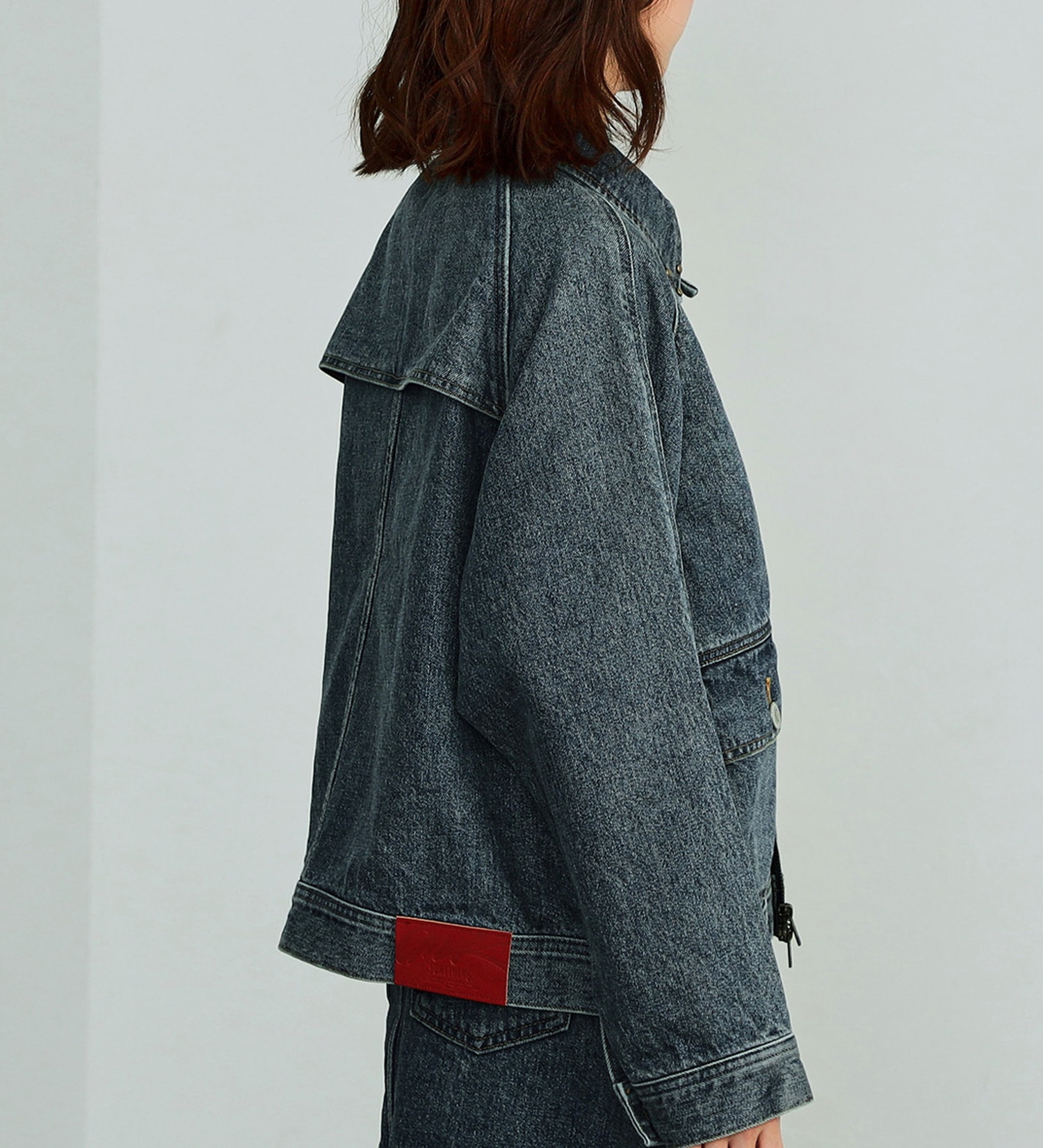 SOMETHING(サムシング)の【試着対象】SOMETHING×mk DENIM BLOUSON|ジャケット/アウター/デニムジャケット/レディース|濃色ブルー