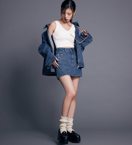 【試着対象】SOMETHING×mk PANEL MINI SKIRT