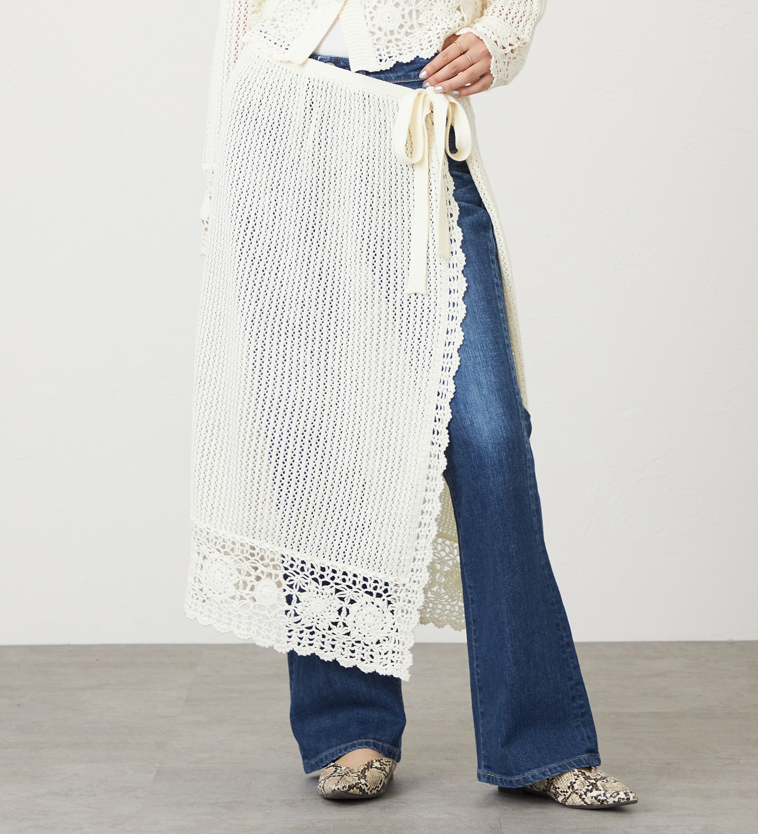 SOMETHING(サムシング)のSOMETHING クロシェスカート|スカート/スカート/レディース|アイボリー