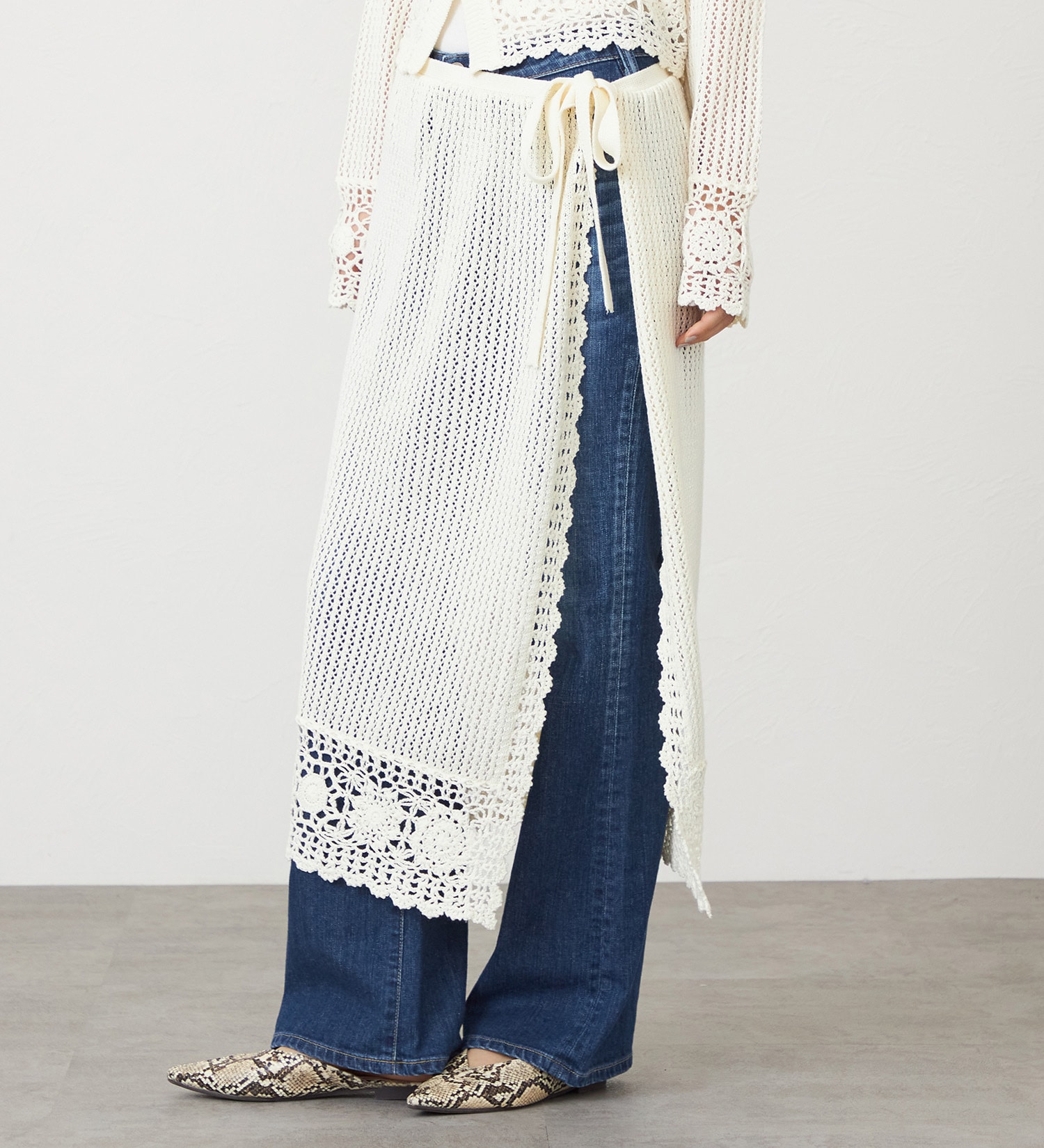 SOMETHING(サムシング)のSOMETHING クロシェスカート|スカート/スカート/レディース|アイボリー