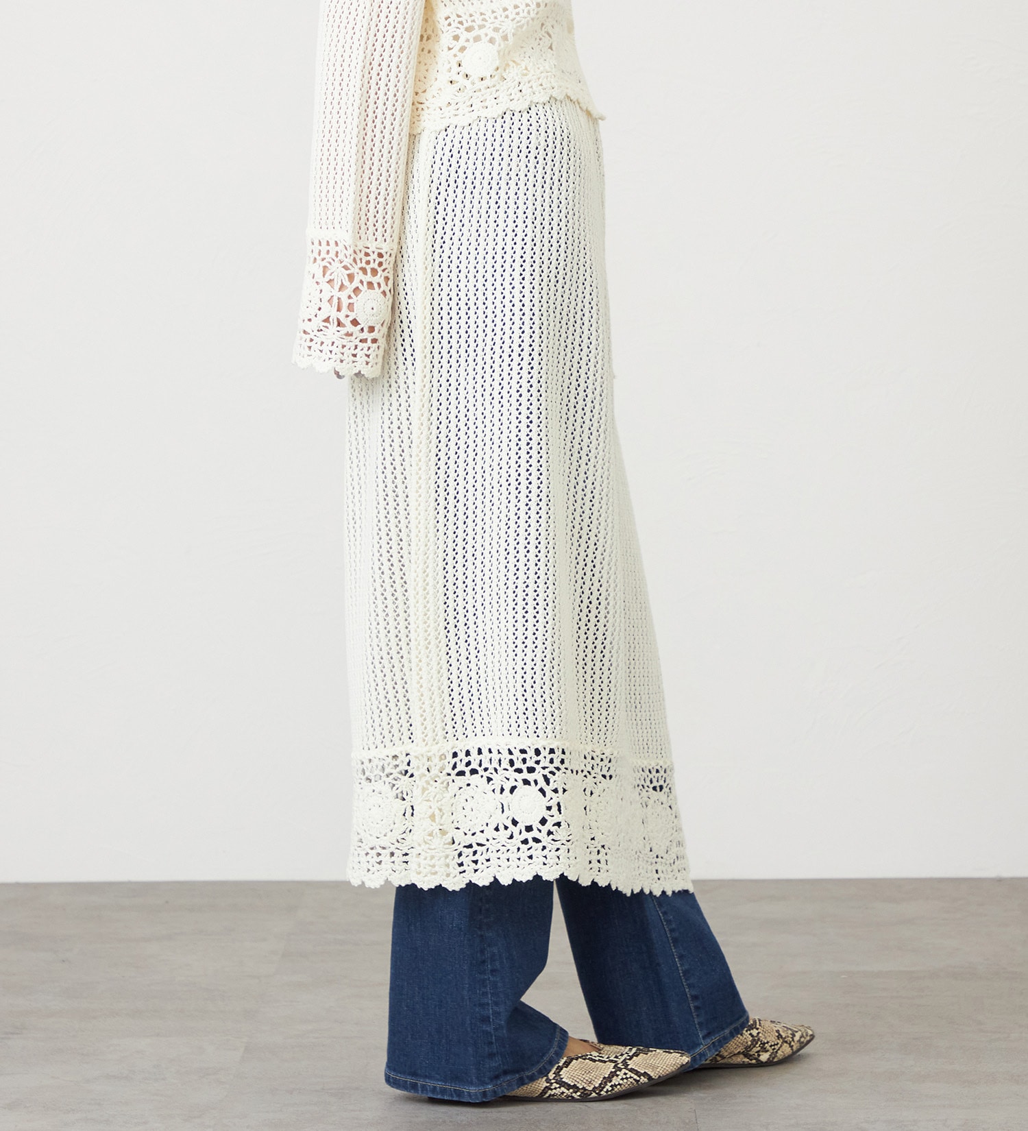 SOMETHING(サムシング)のSOMETHING クロシェスカート|スカート/スカート/レディース|アイボリー