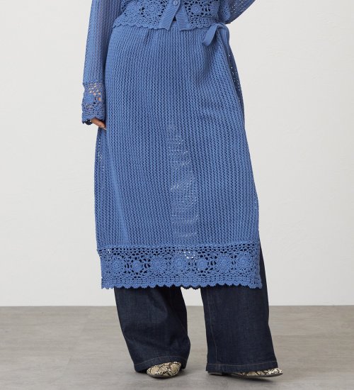 SOMETHING(サムシング)のSOMETHING クロシェスカート|スカート/スカート/レディース|ブルー