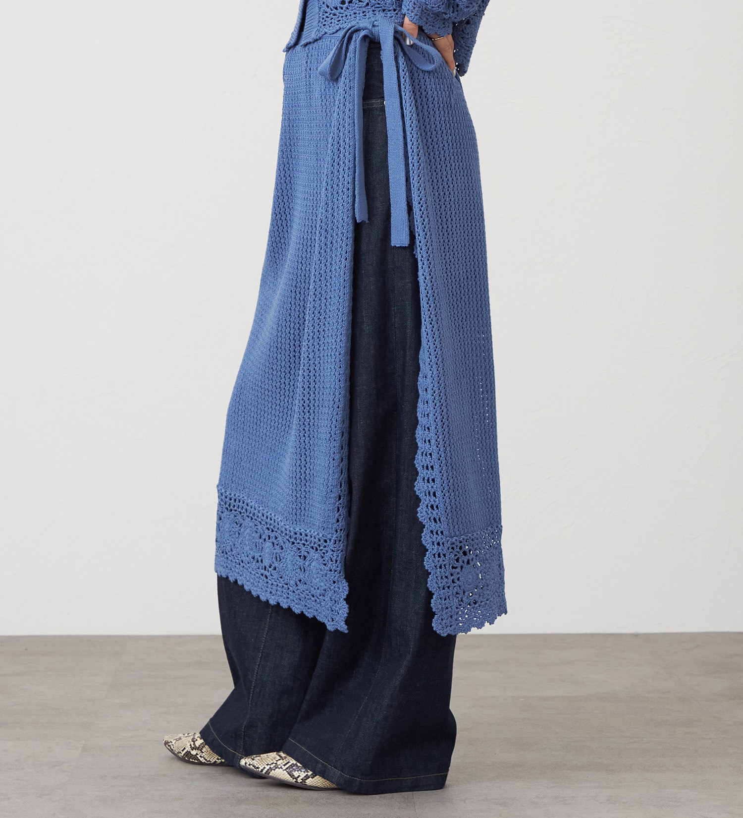 SOMETHING(サムシング)のSOMETHING クロシェスカート|スカート/スカート/レディース|ブルー