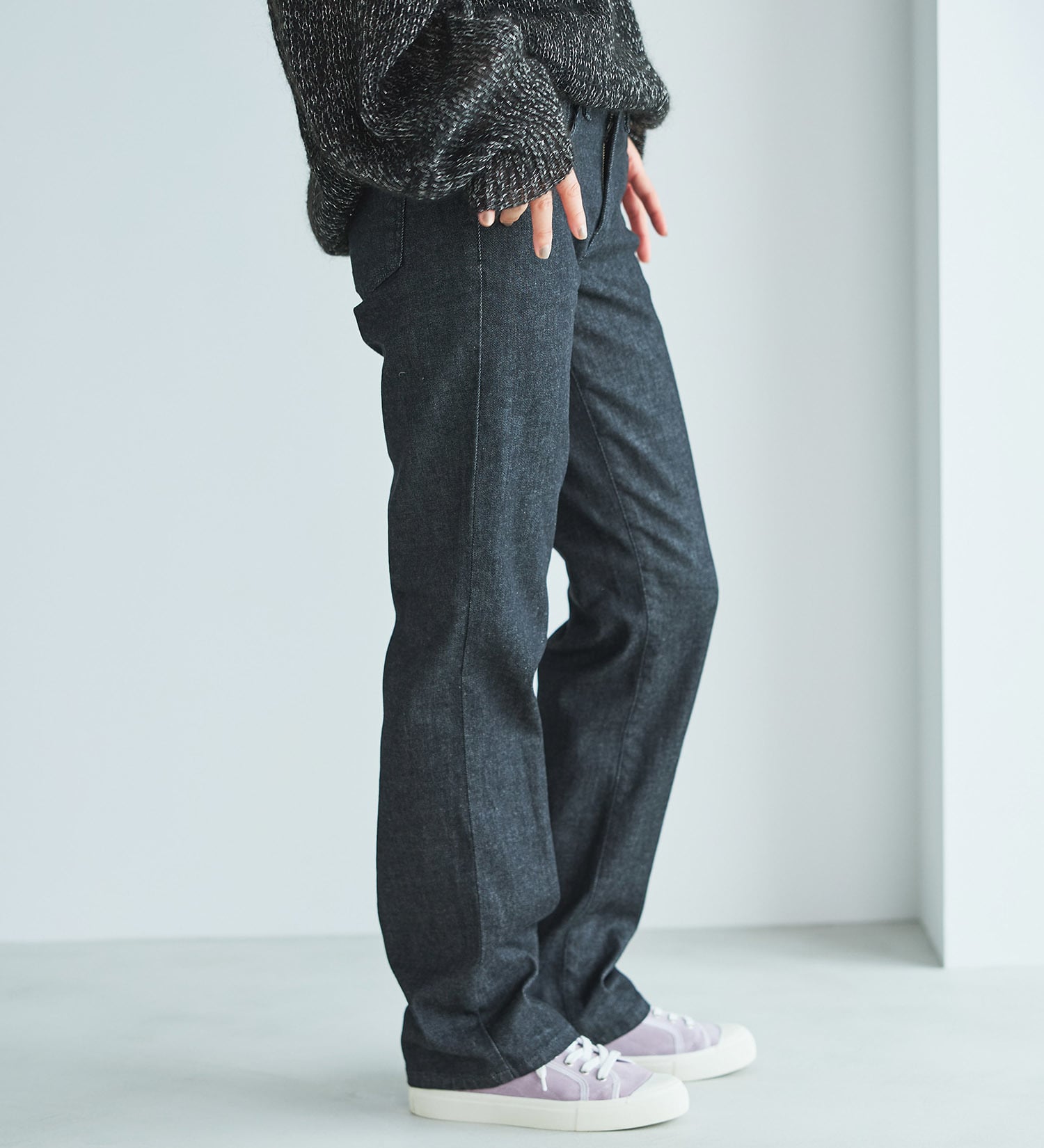 SOMETHING(サムシング)のSOMETHING ELSA STANDARD ストレートデニムパンツ|パンツ/デニム/ジーンズパンツ/レディース|ブラック系その他