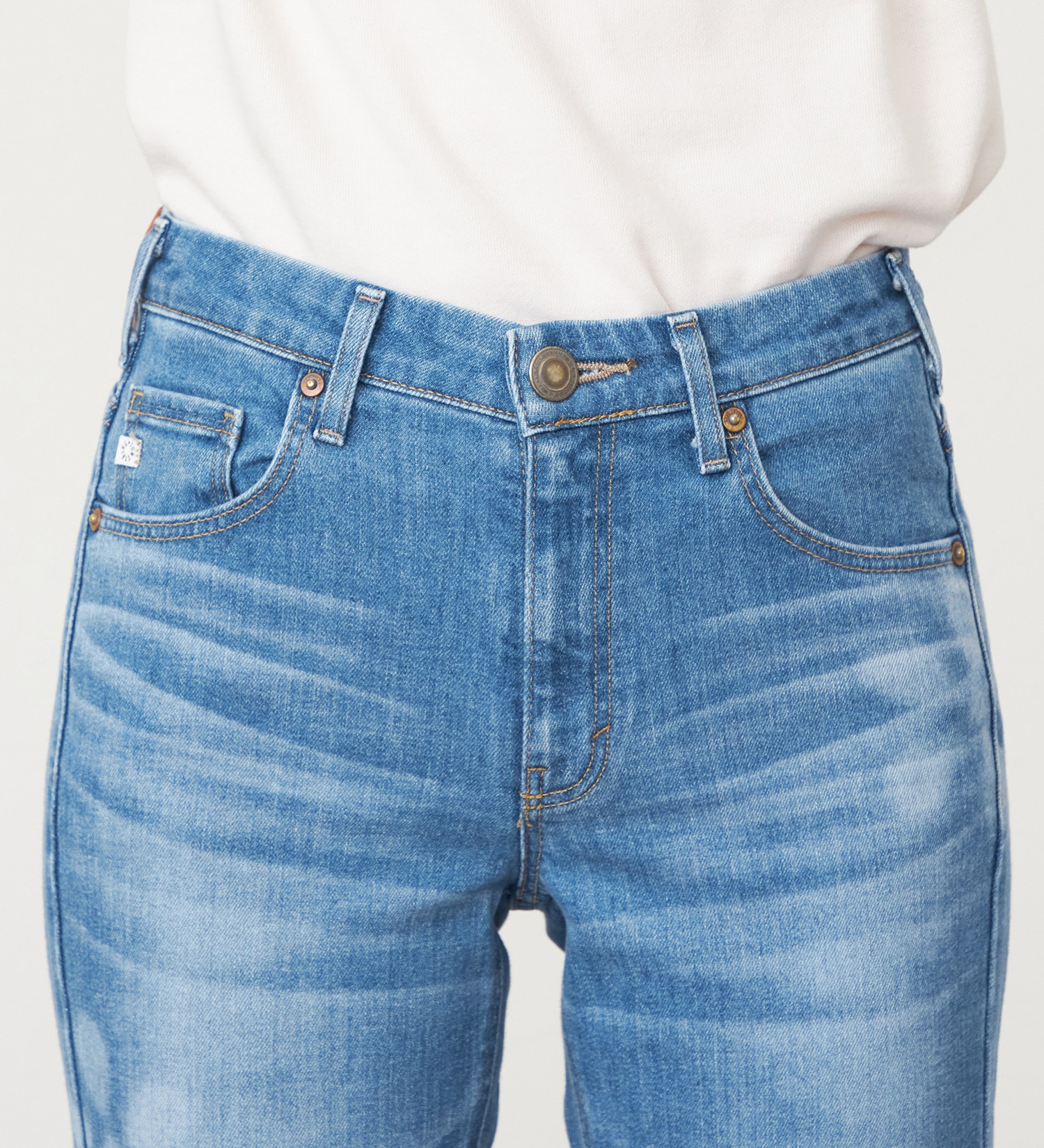 SOMETHING(サムシング)のSOMETHING LISA フレアデニムパンツ【レーザー】|パンツ/デニム/ジーンズパンツ/レディース|中色ブルー