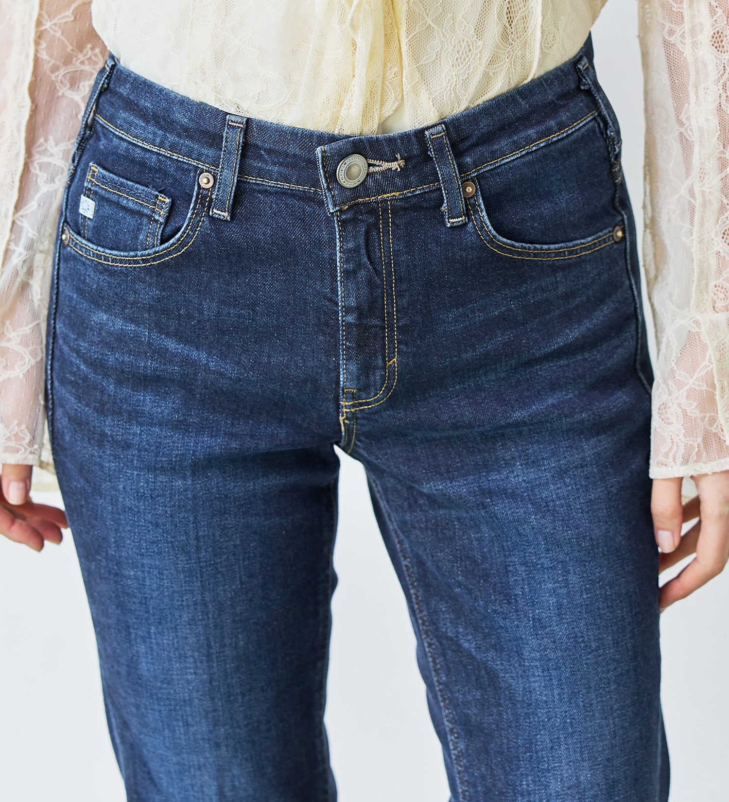 SOMETHING(サムシング)のSOMETHING LISA フレアデニムパンツ|パンツ/デニム/ジーンズパンツ/レディース|濃色ブルー