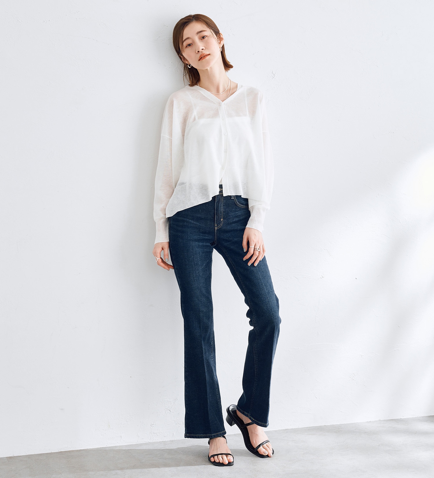 SOMETHING(サムシング)のSOMETHING LISA フレアデニムパンツ|パンツ/デニム/ジーンズパンツ/レディース|濃色ブルー