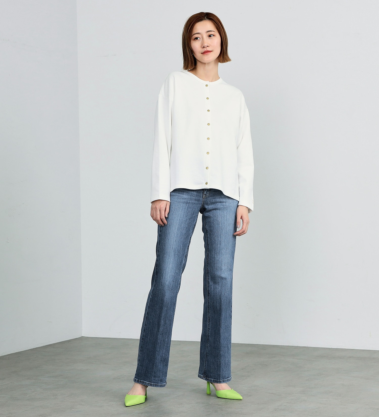 SOMETHING(サムシング)のSOMETHING LISA フレアデニムパンツ|パンツ/デニム/ジーンズパンツ/レディース|中色ブルー