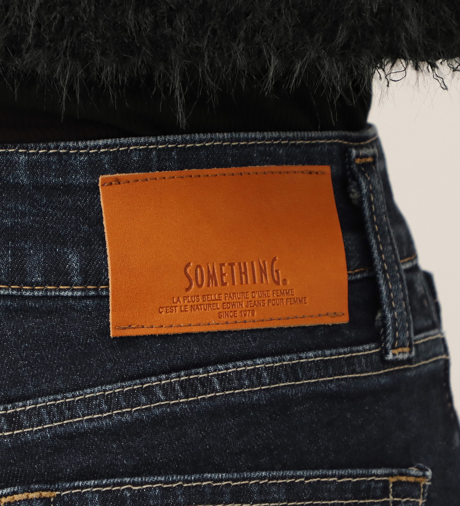 SOMETHING(サムシング)のSOMETHING LISA セミワイドデニムパンツ|パンツ/デニム/ジーンズパンツ/レディース|濃色ブルー2
