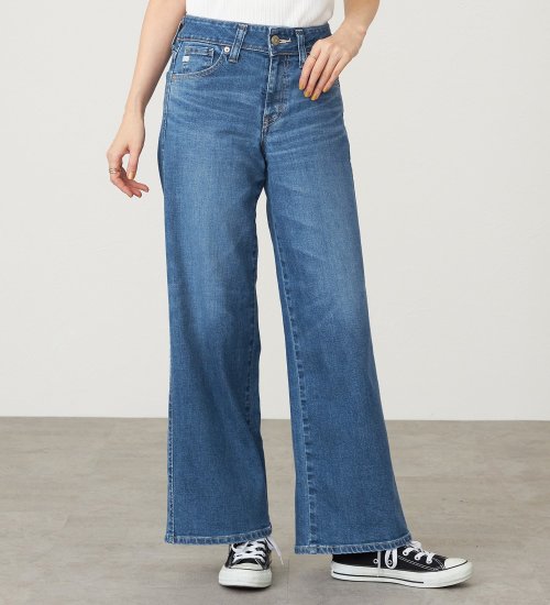 SOMETHING LISA セミワイドデニムパンツ