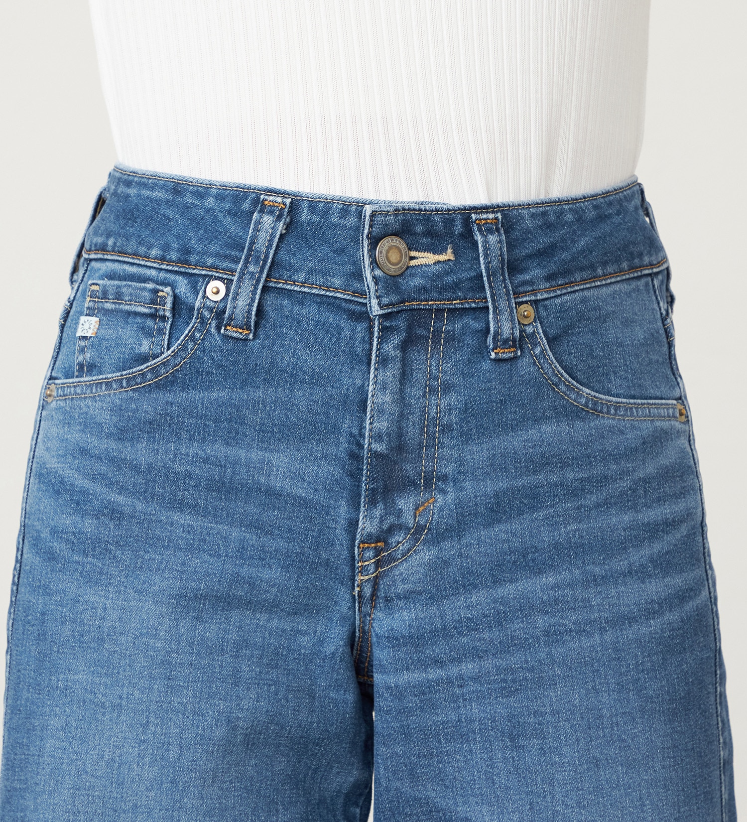 SOMETHING(サムシング)のSOMETHING LISA セミワイドデニムパンツ|パンツ/デニム/ジーンズパンツ/レディース|ブルー