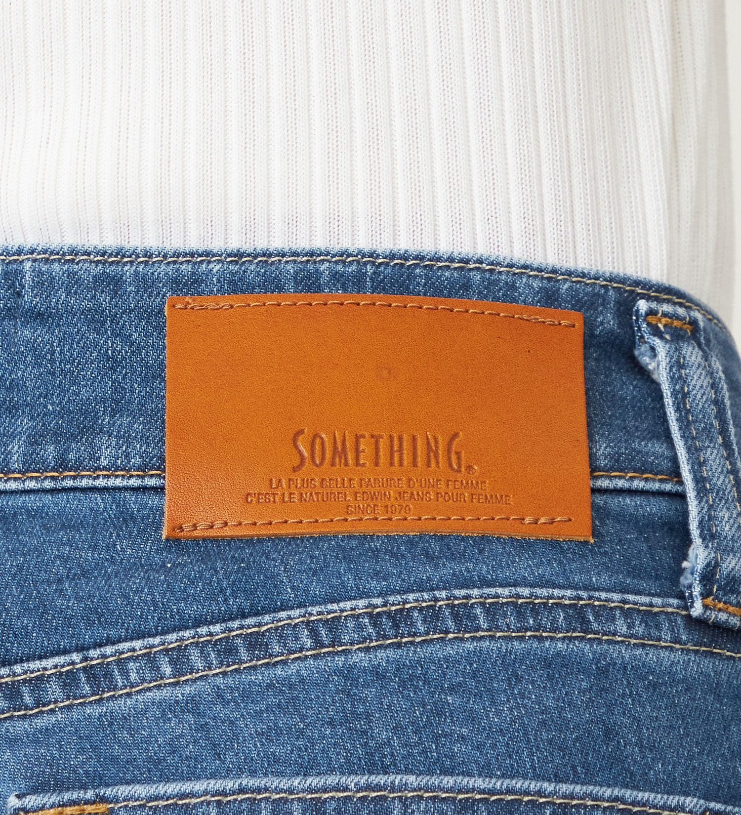 SOMETHING(サムシング)のSOMETHING LISA セミワイドデニムパンツ|パンツ/デニム/ジーンズパンツ/レディース|ブルー