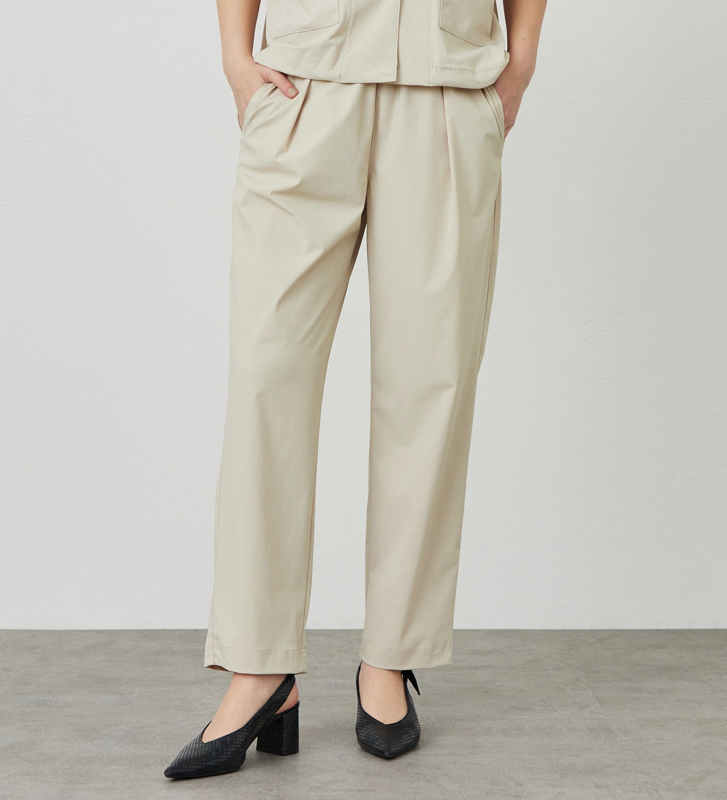 SOMETHING(サムシング)の【試着対象】SOMETHING SLテーパードパンツ【涼】|パンツ/パンツ/レディース|サンドベージュ