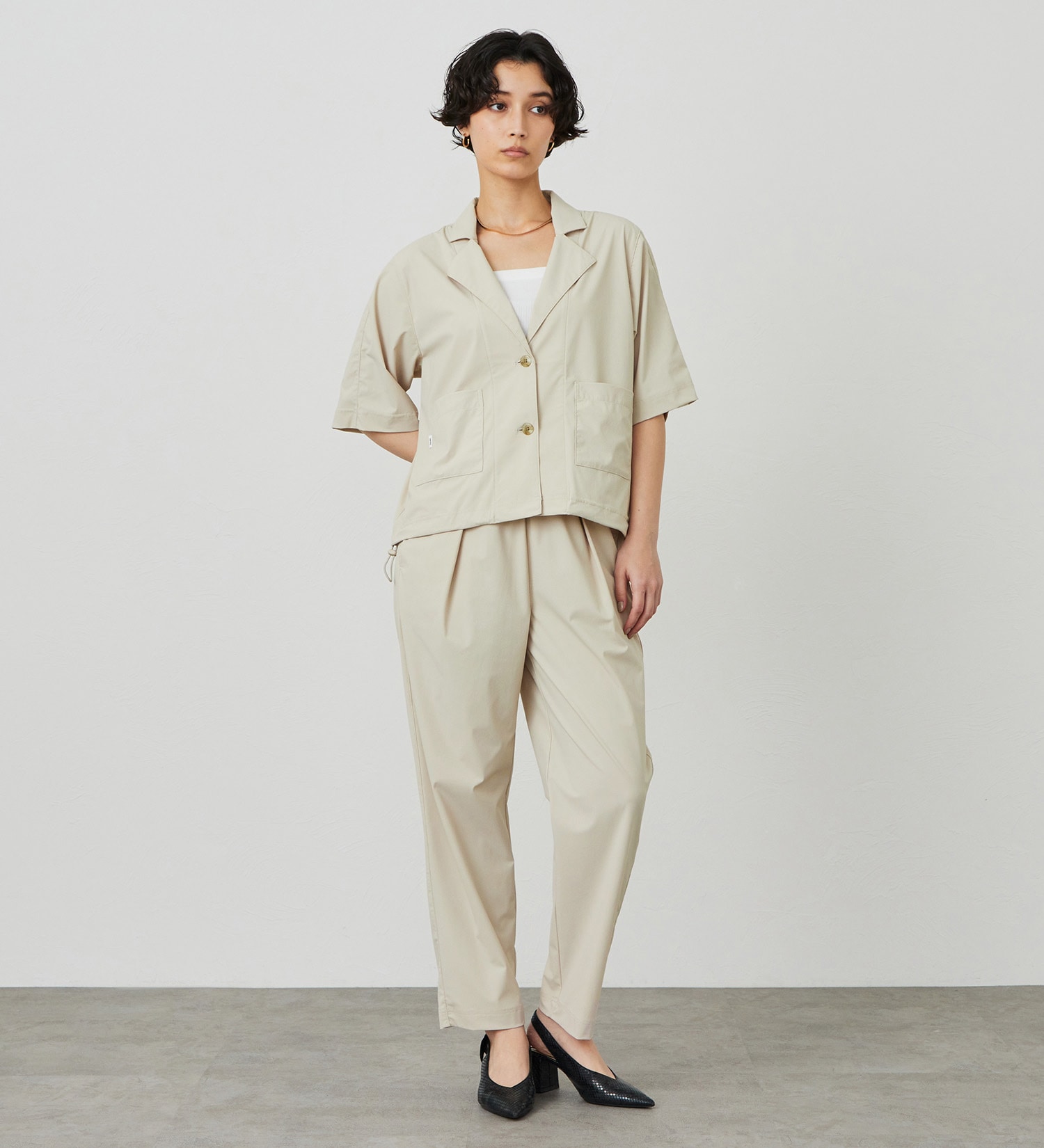 SOMETHING(サムシング)の【試着対象】SOMETHING SLテーパードパンツ【涼】|パンツ/パンツ/レディース|サンドベージュ