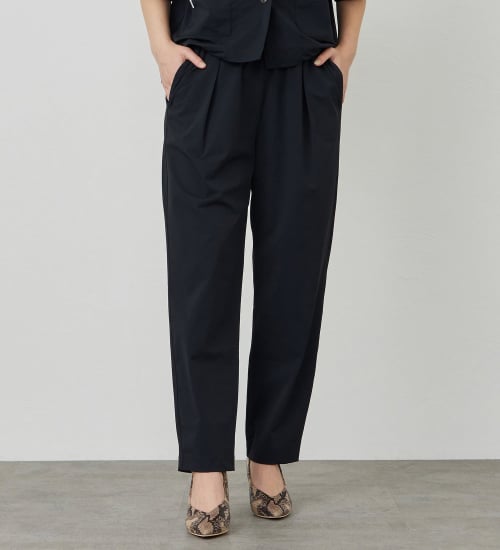 SOMETHING(サムシング)の【試着対象】SOMETHING SLテーパードパンツ【涼】|パンツ/パンツ/レディース|ブラック