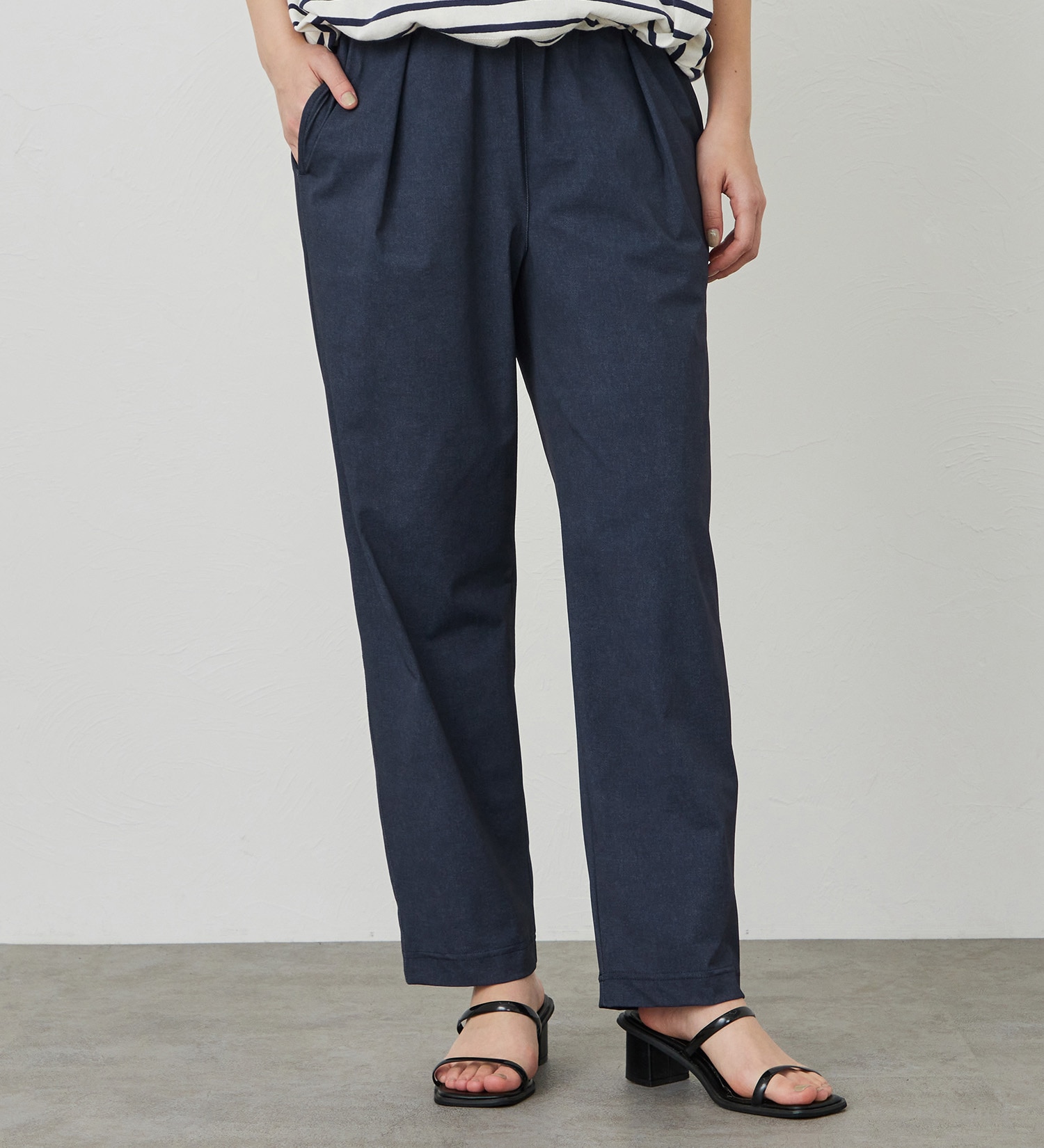 SOMETHING(サムシング)の【試着対象】SOMETHING SLテーパードパンツ【涼】|パンツ/パンツ/レディース|濃色ブルー