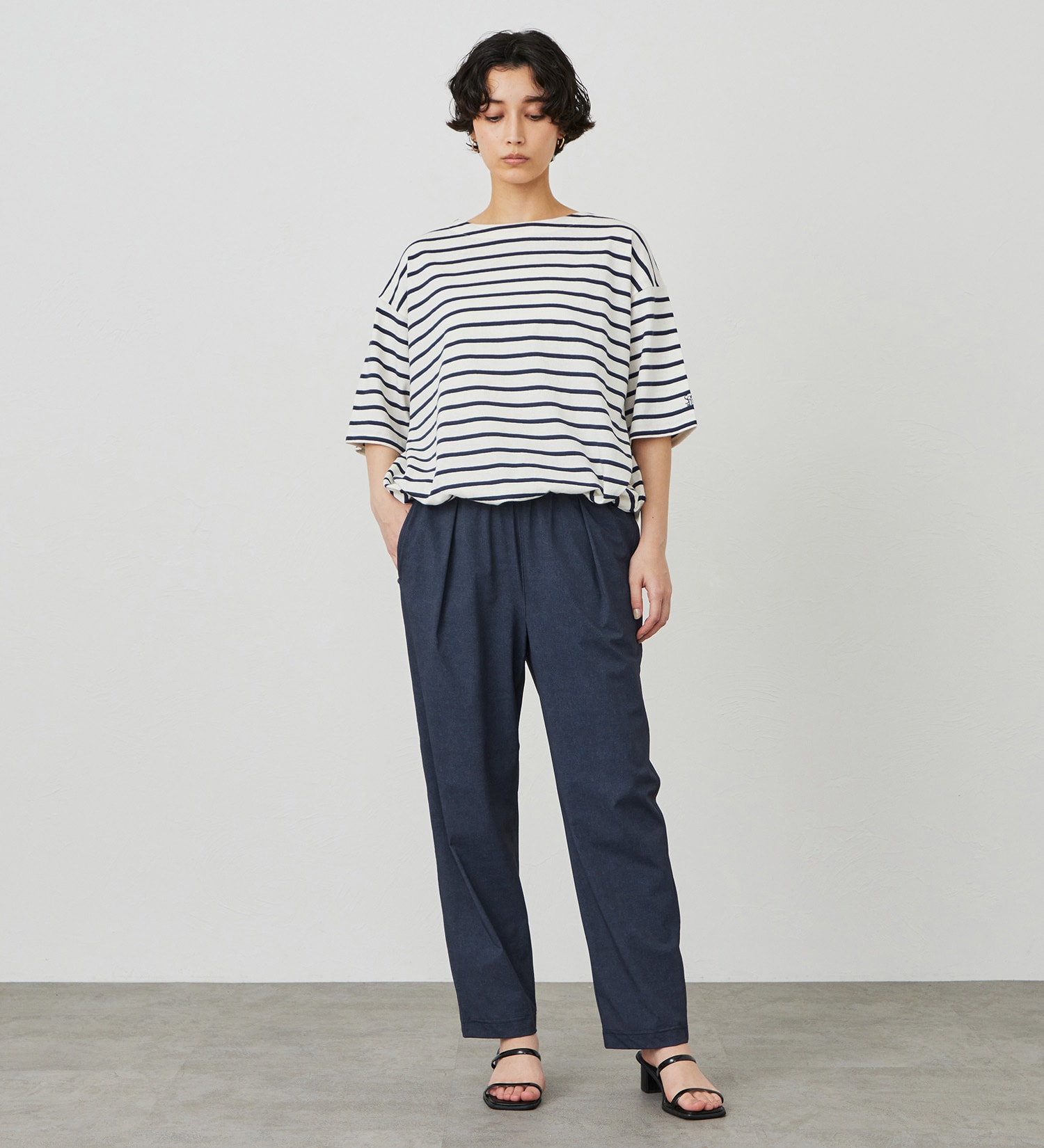 SOMETHING(サムシング)の【試着対象】SOMETHING SLテーパードパンツ【涼】|パンツ/パンツ/レディース|濃色ブルー