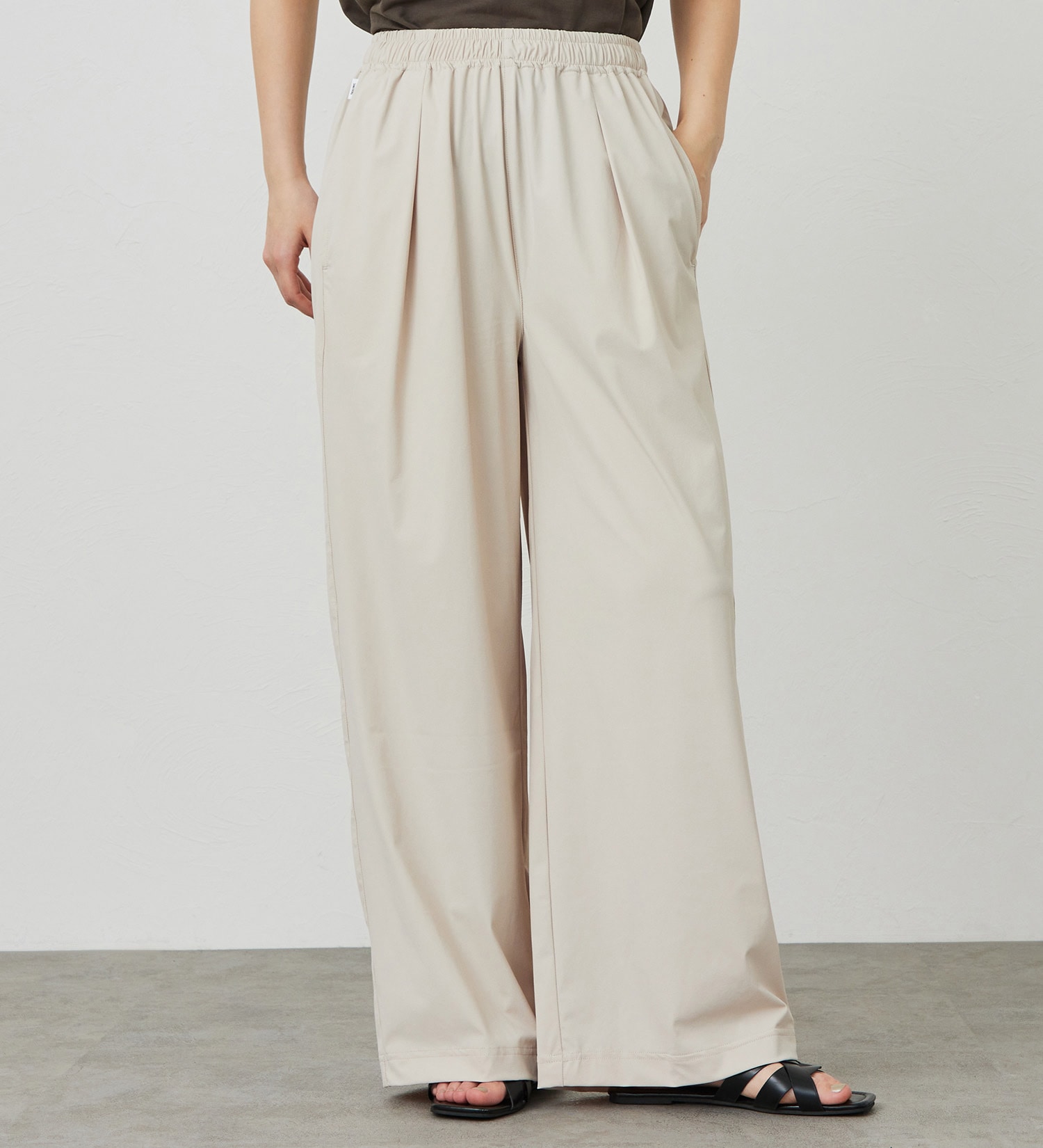 SOMETHING(サムシング)の【試着対象】SOMETHING SLワイドパンツ【涼】|パンツ/パンツ/レディース|サンドベージュ