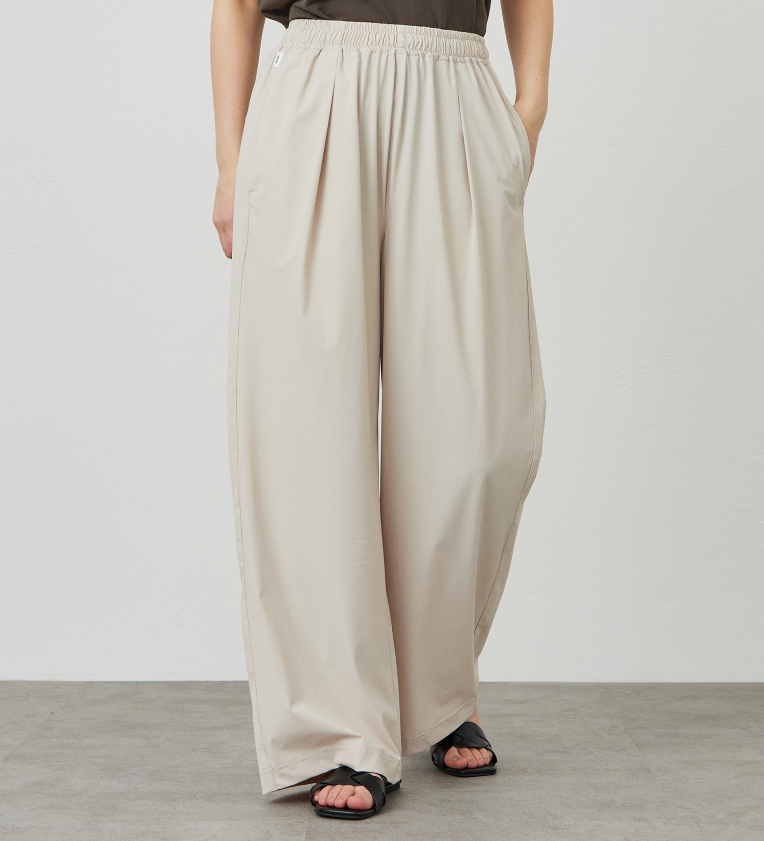 SOMETHING(サムシング)の【試着対象】SOMETHING SLワイドパンツ【涼】|パンツ/パンツ/レディース|サンドベージュ