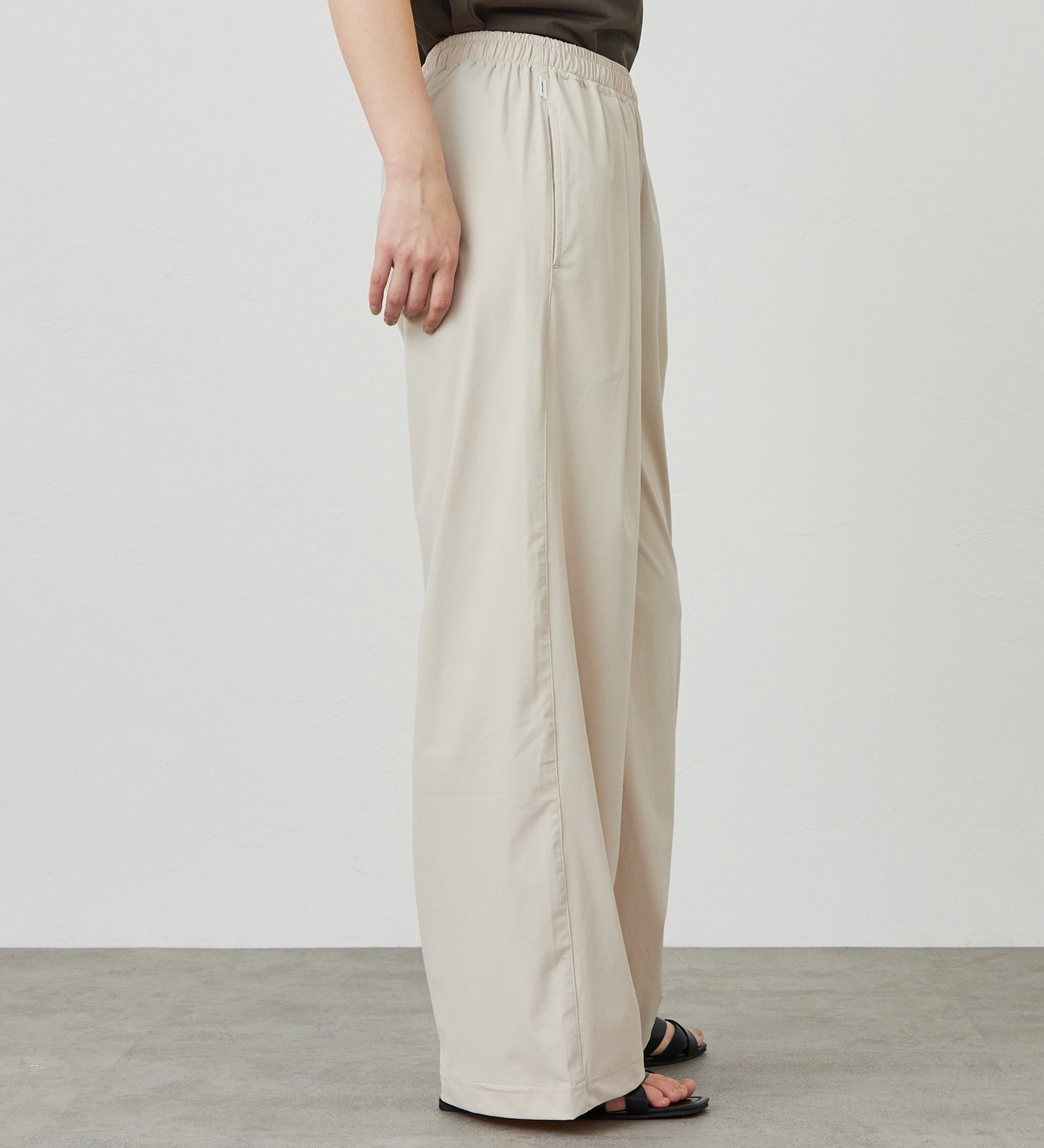 SOMETHING(サムシング)の【試着対象】SOMETHING SLワイドパンツ【涼】|パンツ/パンツ/レディース|サンドベージュ