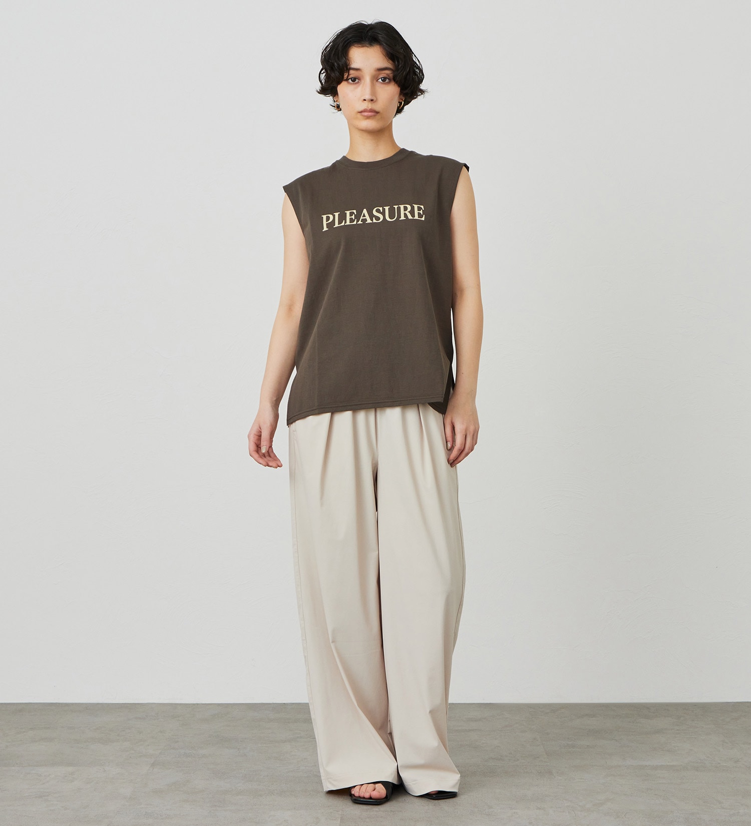 SOMETHING(サムシング)の【試着対象】SOMETHING SLワイドパンツ【涼】|パンツ/パンツ/レディース|サンドベージュ