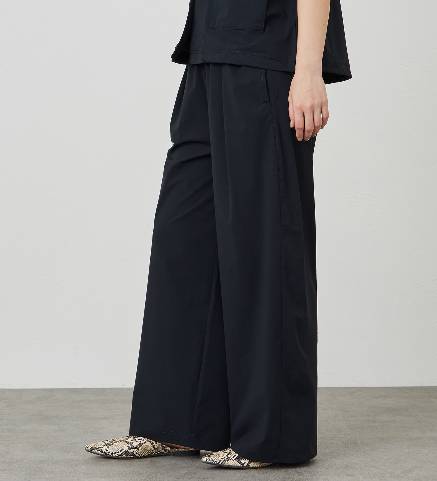 SOMETHING(サムシング)の【試着対象】SOMETHING SLワイドパンツ【涼】|パンツ/パンツ/レディース|ブラック