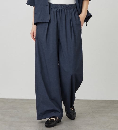 SOMETHING(サムシング)の【試着対象】SOMETHING SLワイドパンツ【涼】|パンツ/パンツ/レディース|濃色ブルー