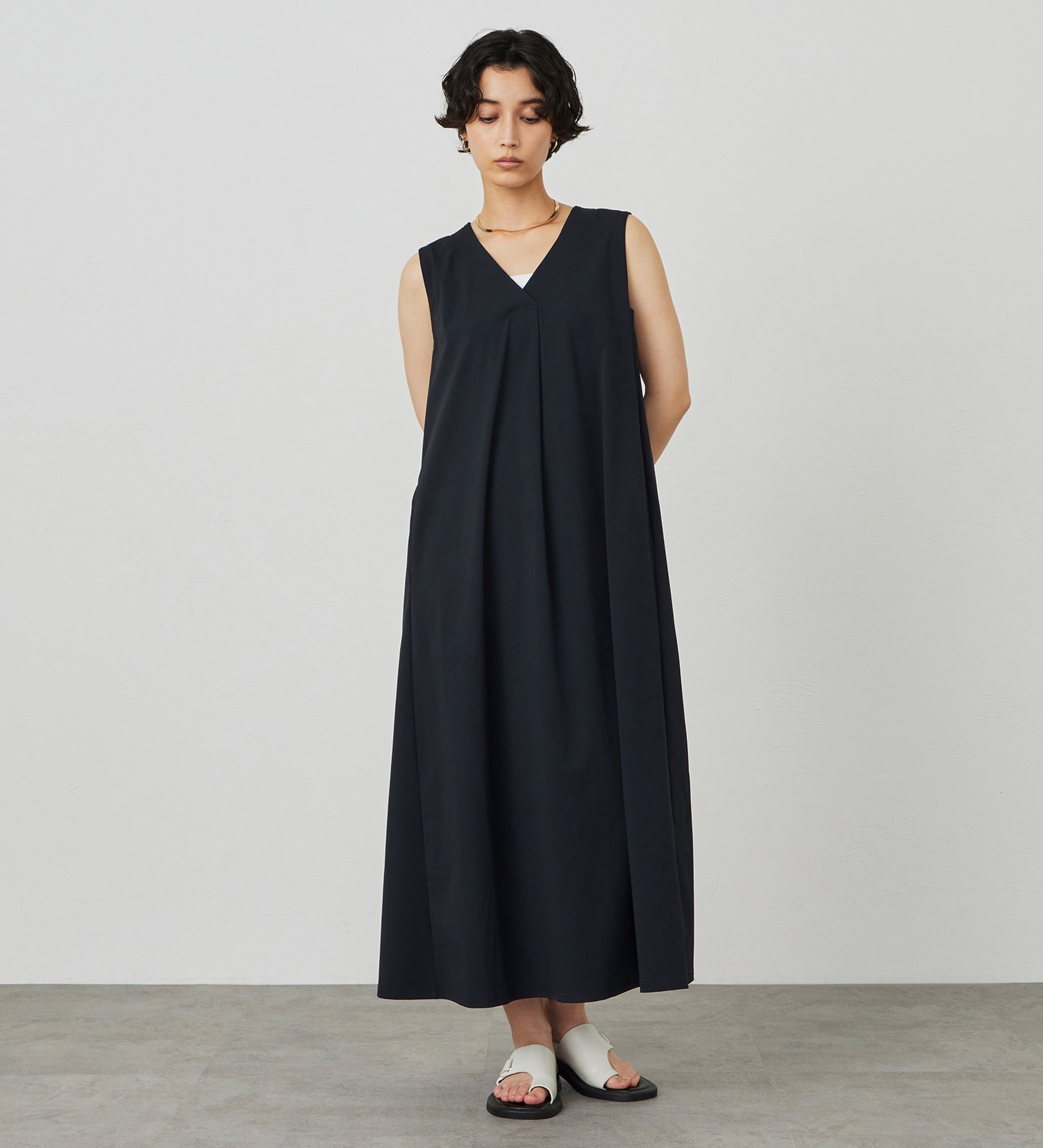 SOMETHING(サムシング)の【試着対象】SOMETHING SLワンピース【涼】|ワンピース/ワンピース/レディース|ブラック